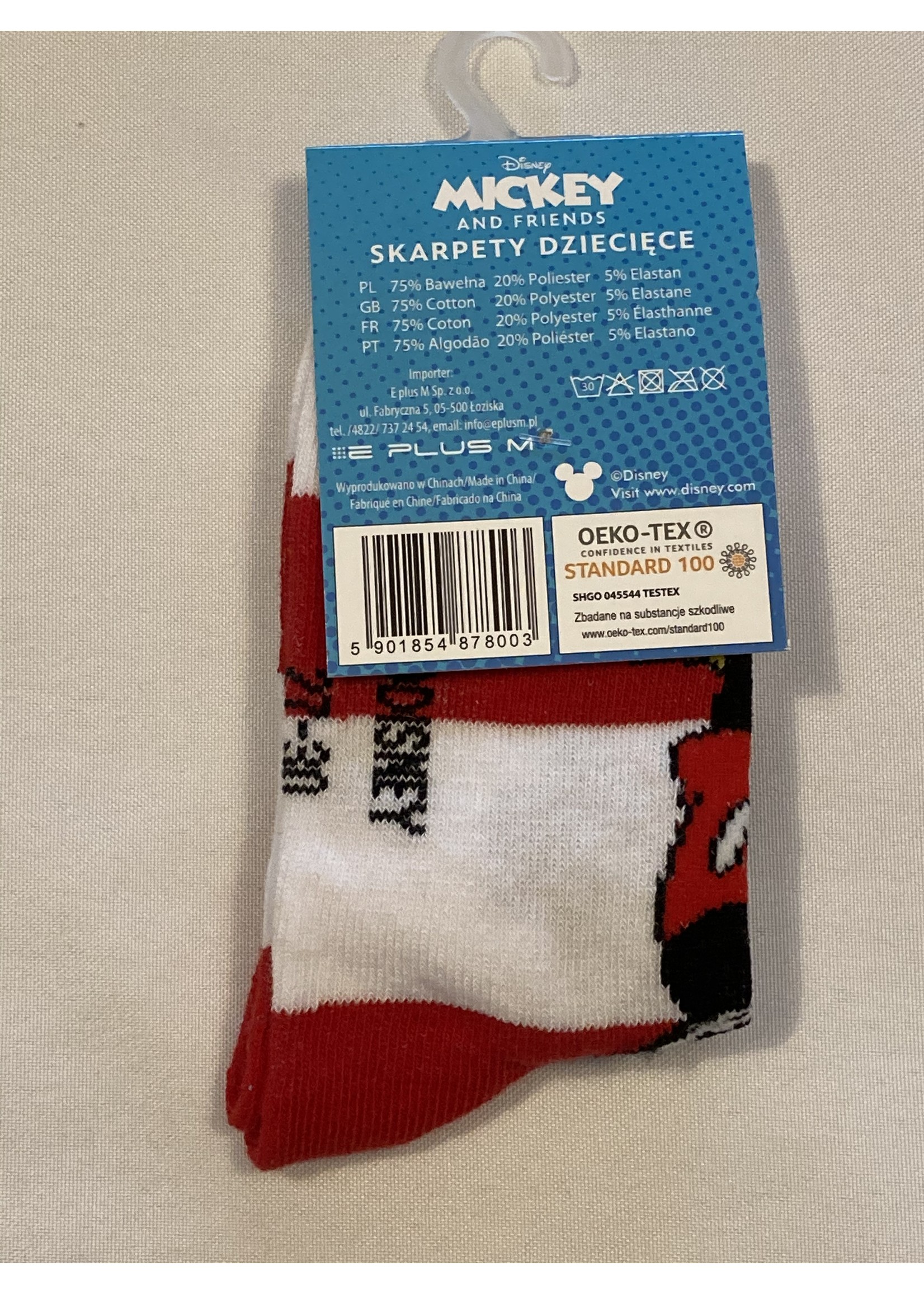 Disney Mickey Mouse socks from Disney white-red