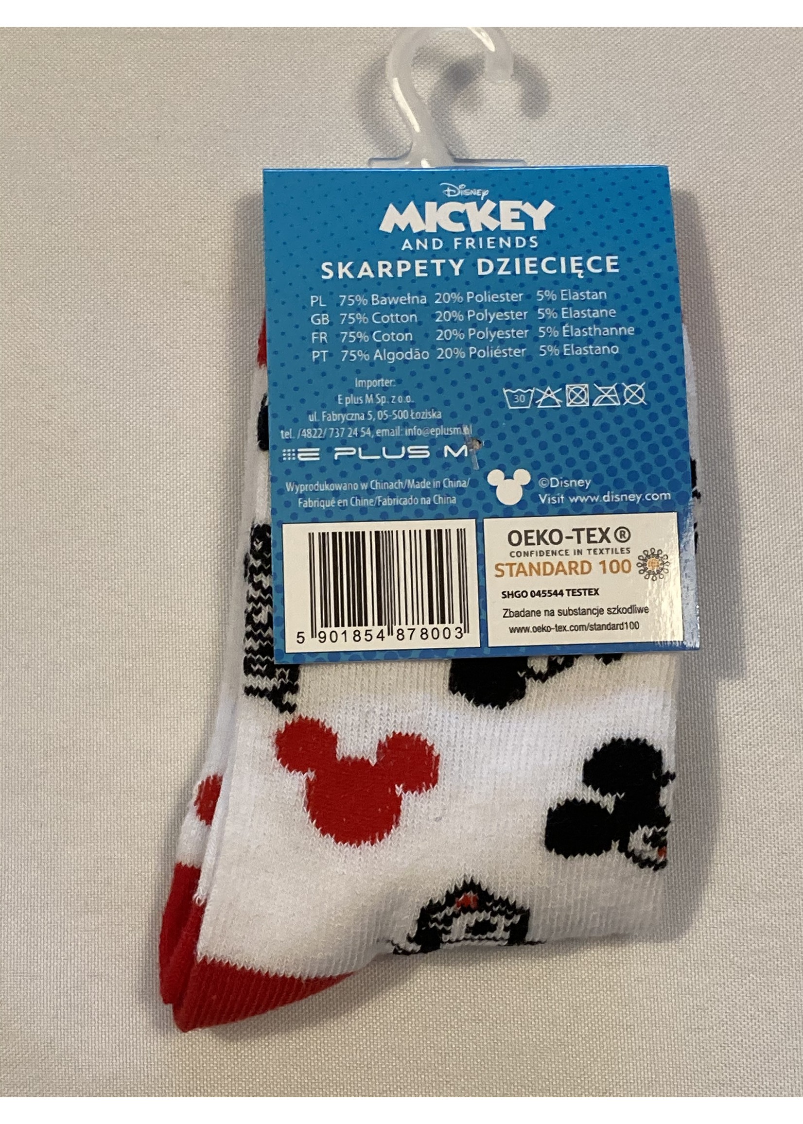 Disney Mickey Mouse socks from Disney white-red