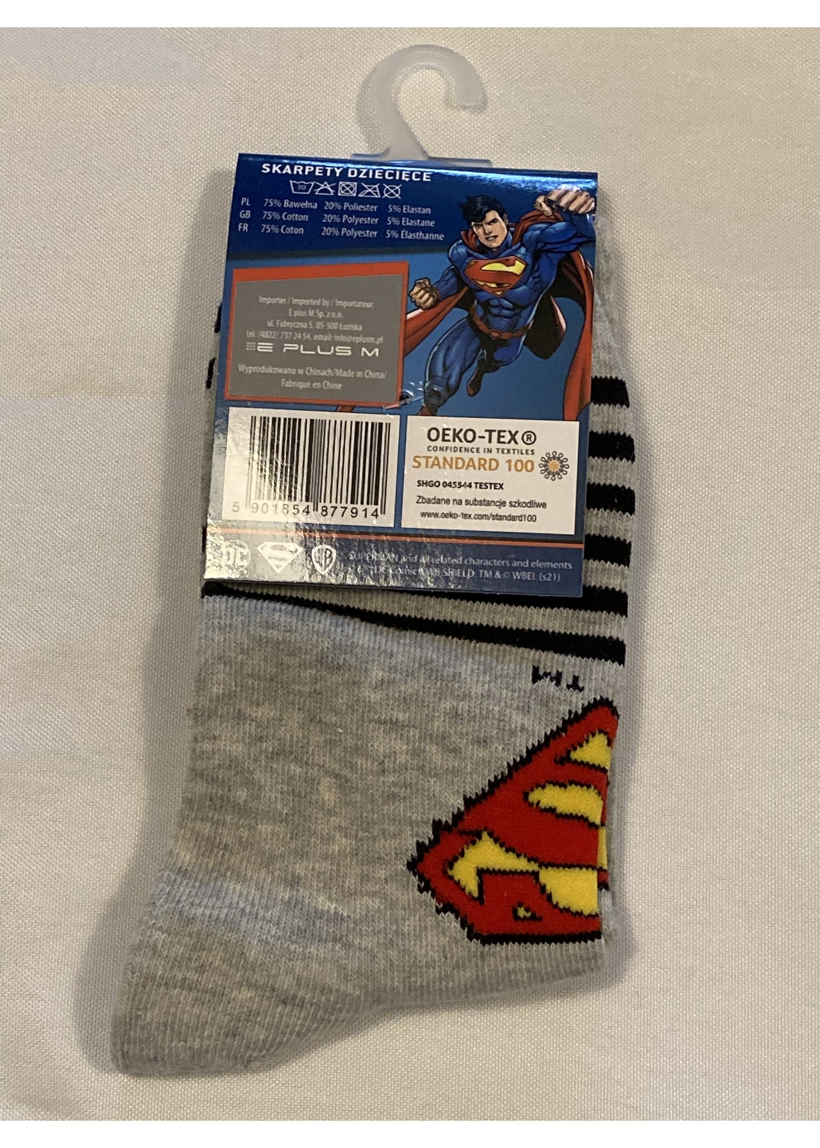 DC Comics Superman socks from DC Comics gray