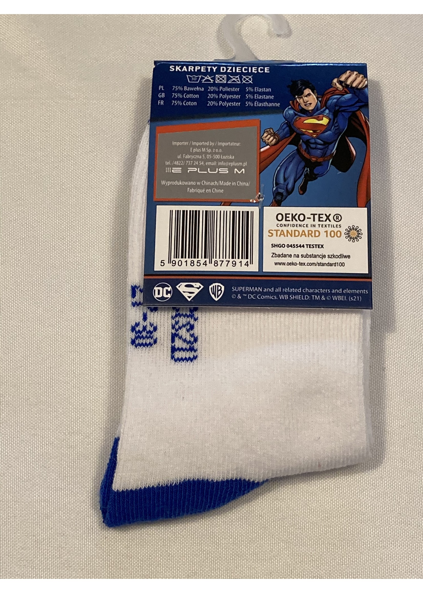 DC Comics Superman socks from DC Comics white