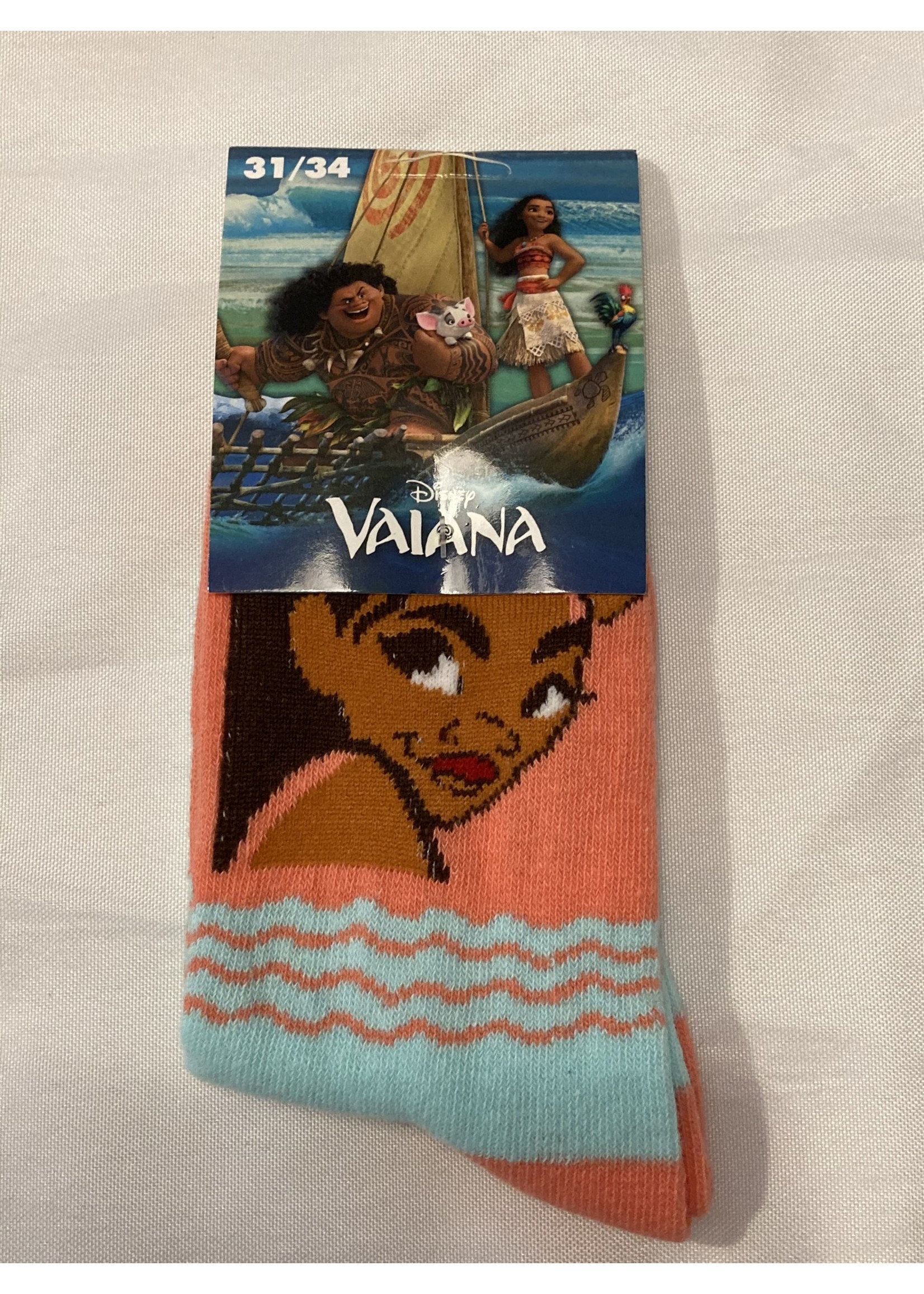 Disney Skarpetki Vaiana z Disneya niebiesko-pomarańczowe