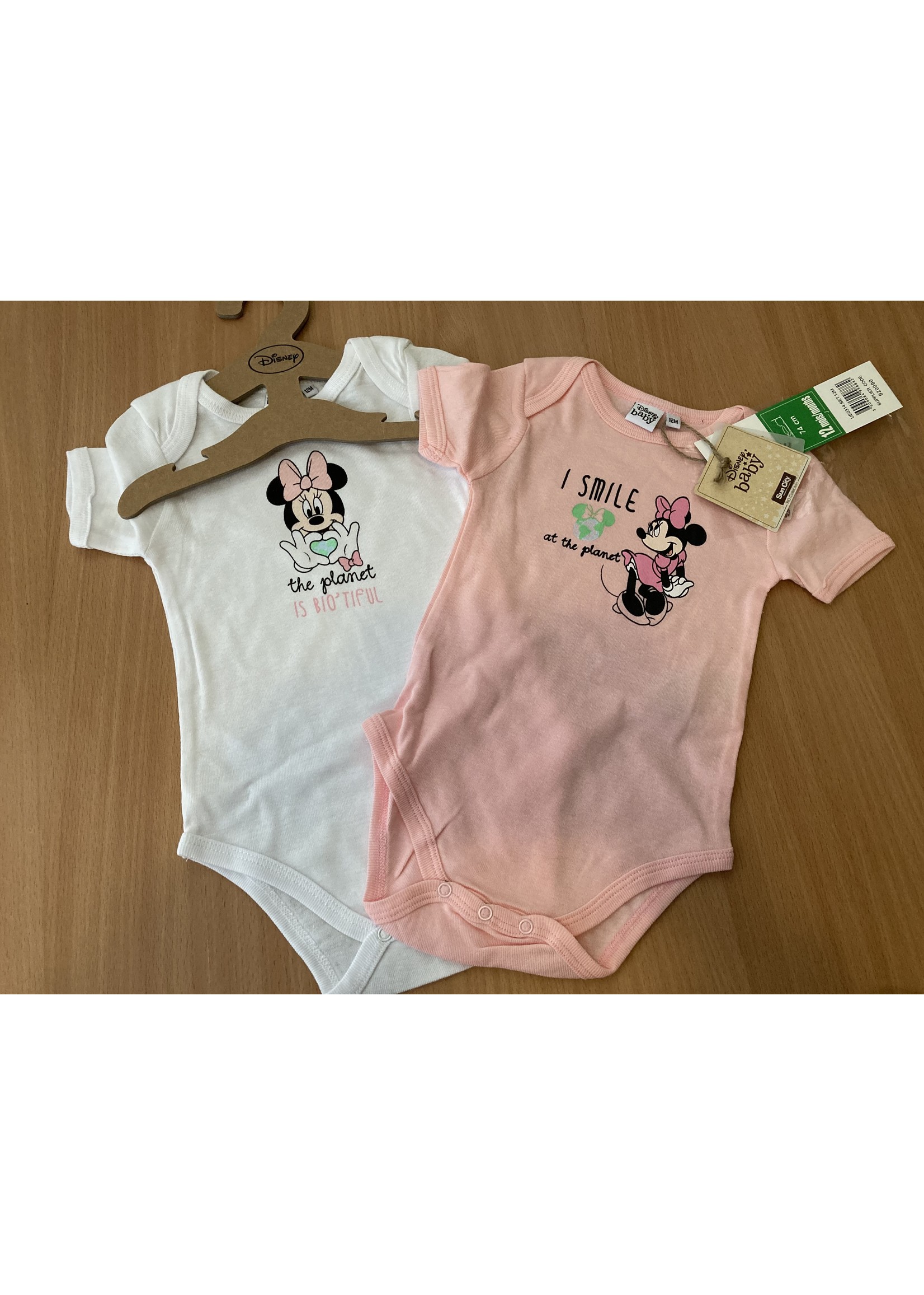 Disney baby Minnie Mouse bio rompertjes van Disney baby 2 pack
