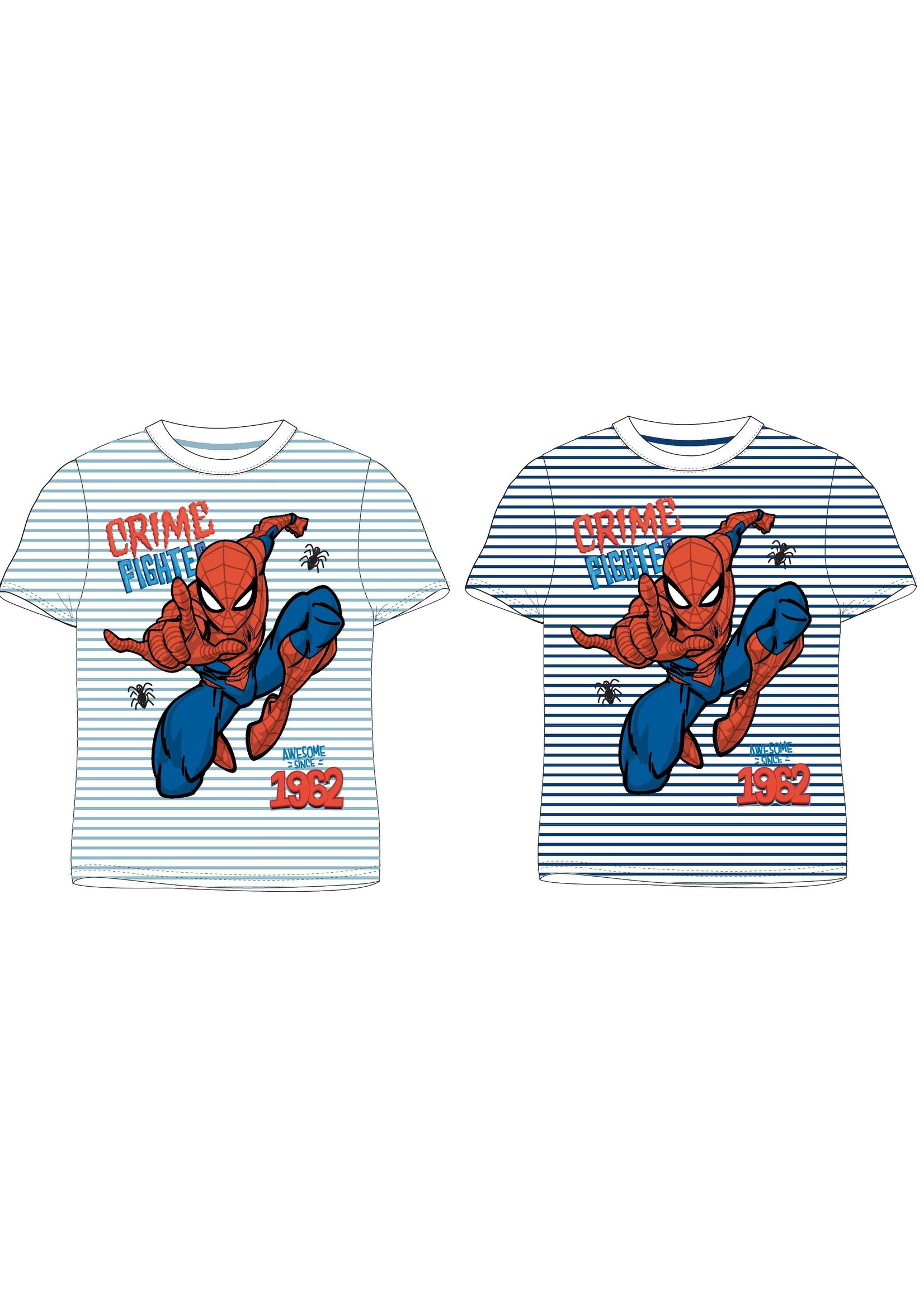 Marvel Koszulka Spiderman z Marvel miętowo-zielono-białe paski