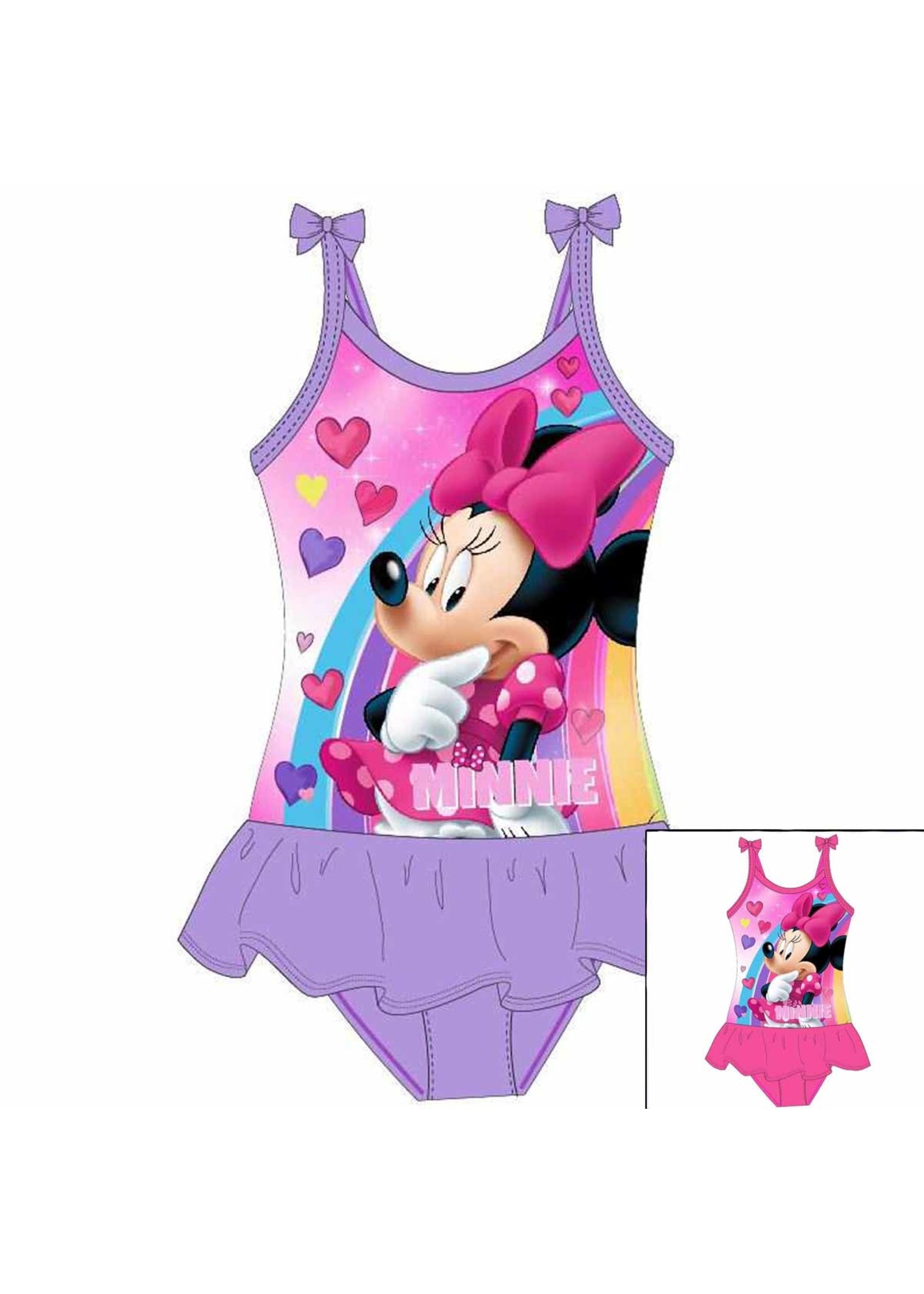 Disney Kostium kąpielowy Myszka Minnie od Disney liliowy