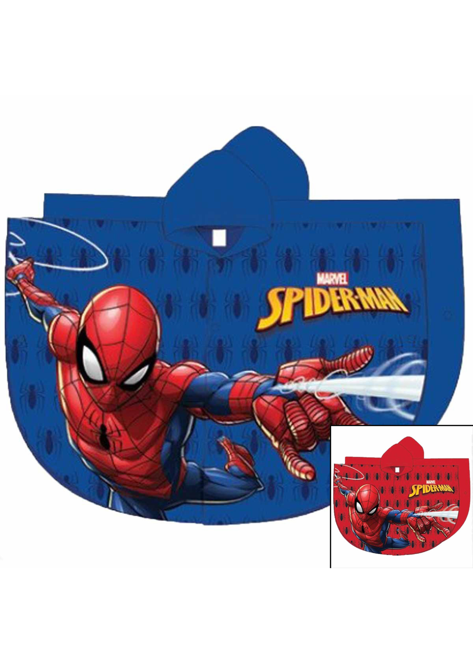 Marvel Spiderman rain poncho from Marvel blue