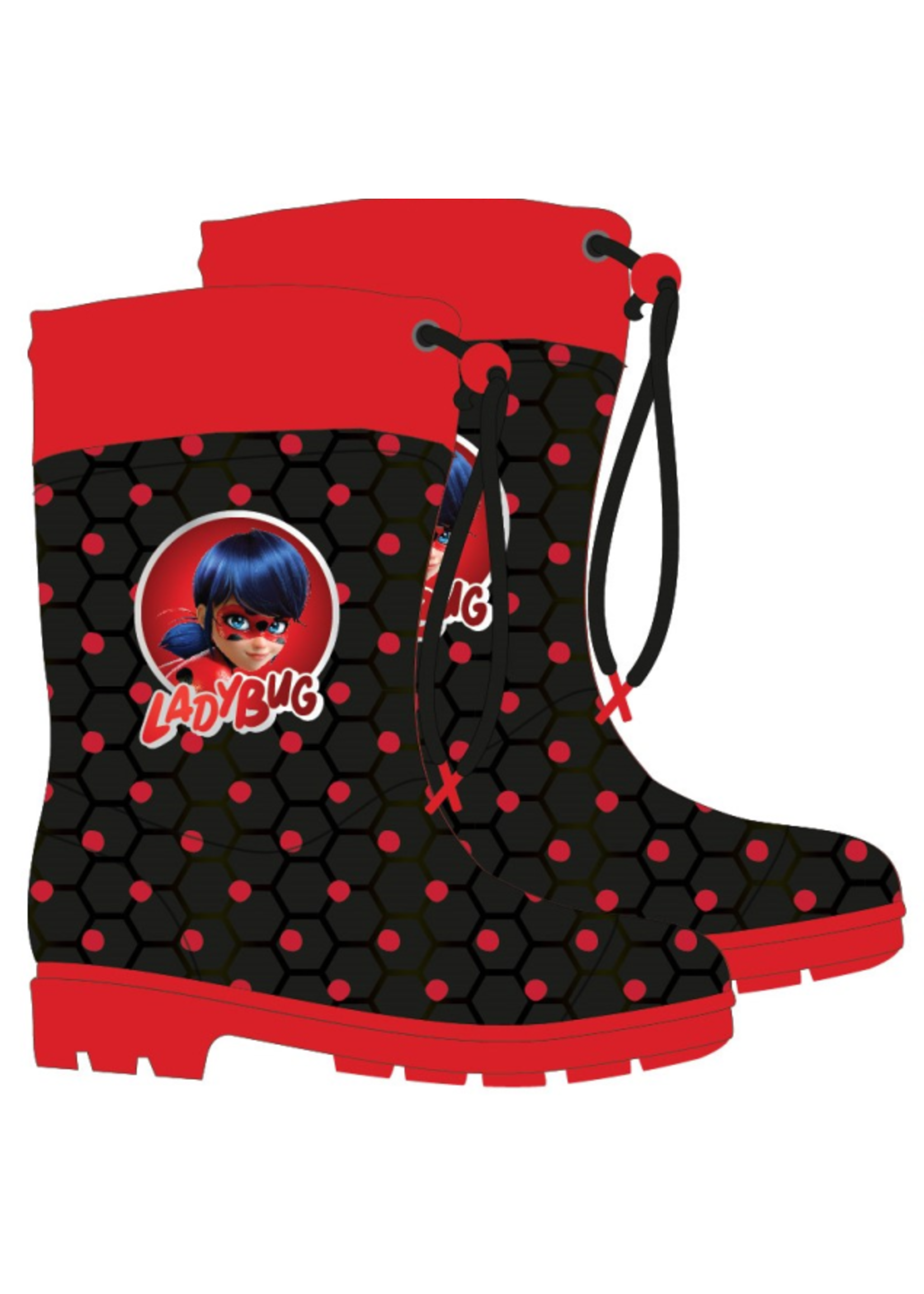 Miraculous Ladybug rain boots from Miraculous black