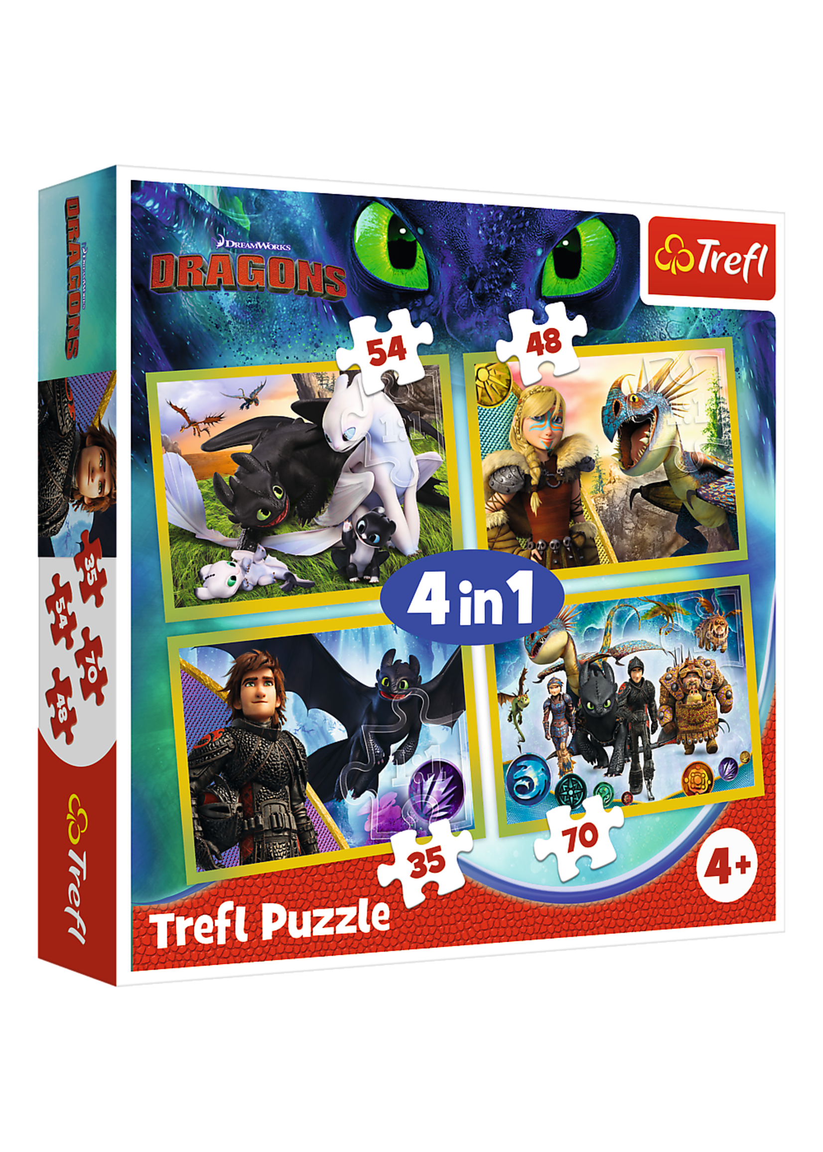 DreamWorks Dragons 4 in 1 puzzle from DreamWorks