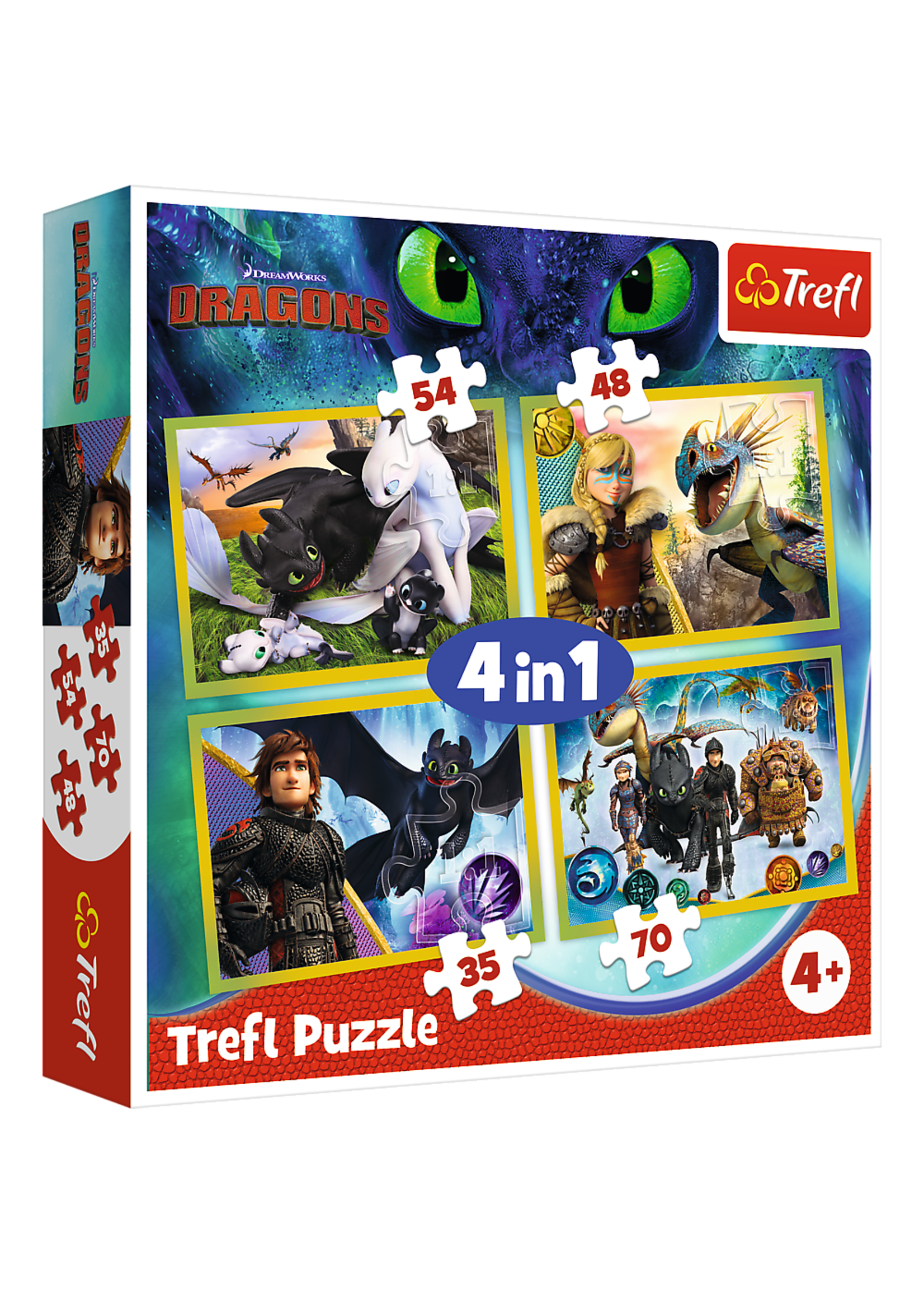 DreamWorks Smocze puzzle 4 w 1 od DreamWorks