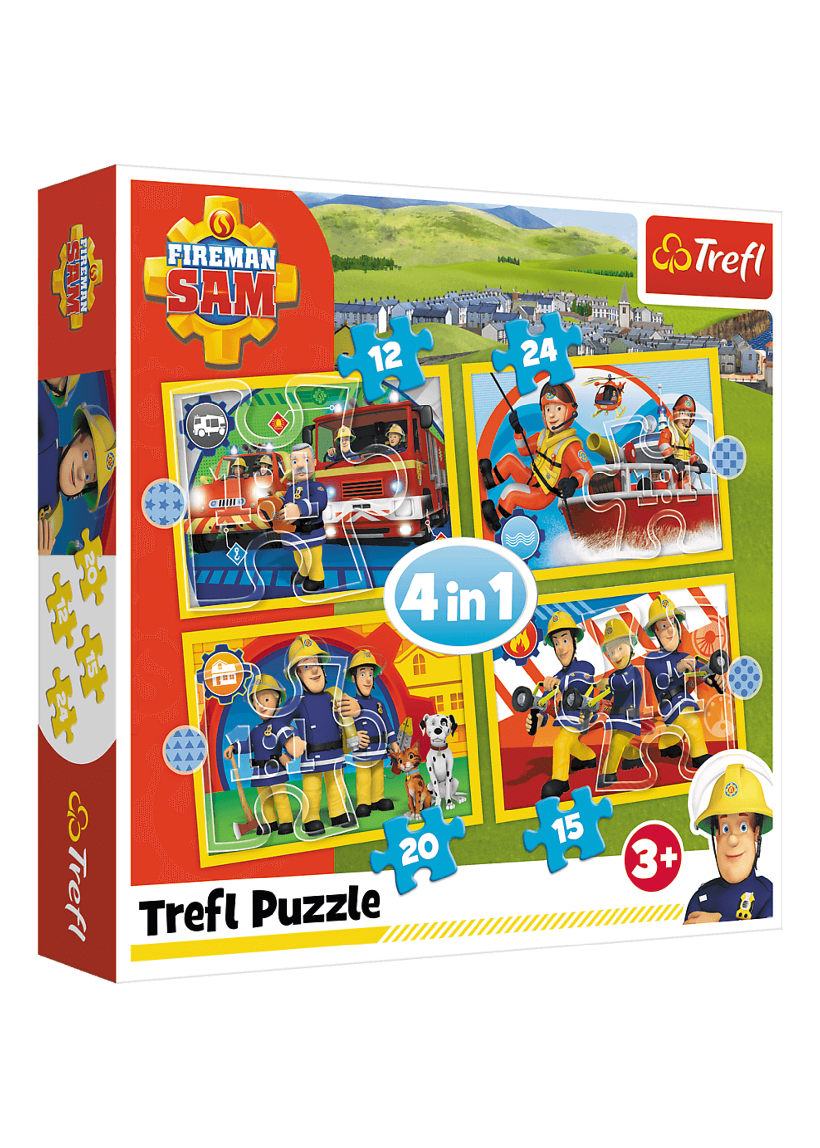 Fireman SAM Strażak Sam 4 w 1 puzzle