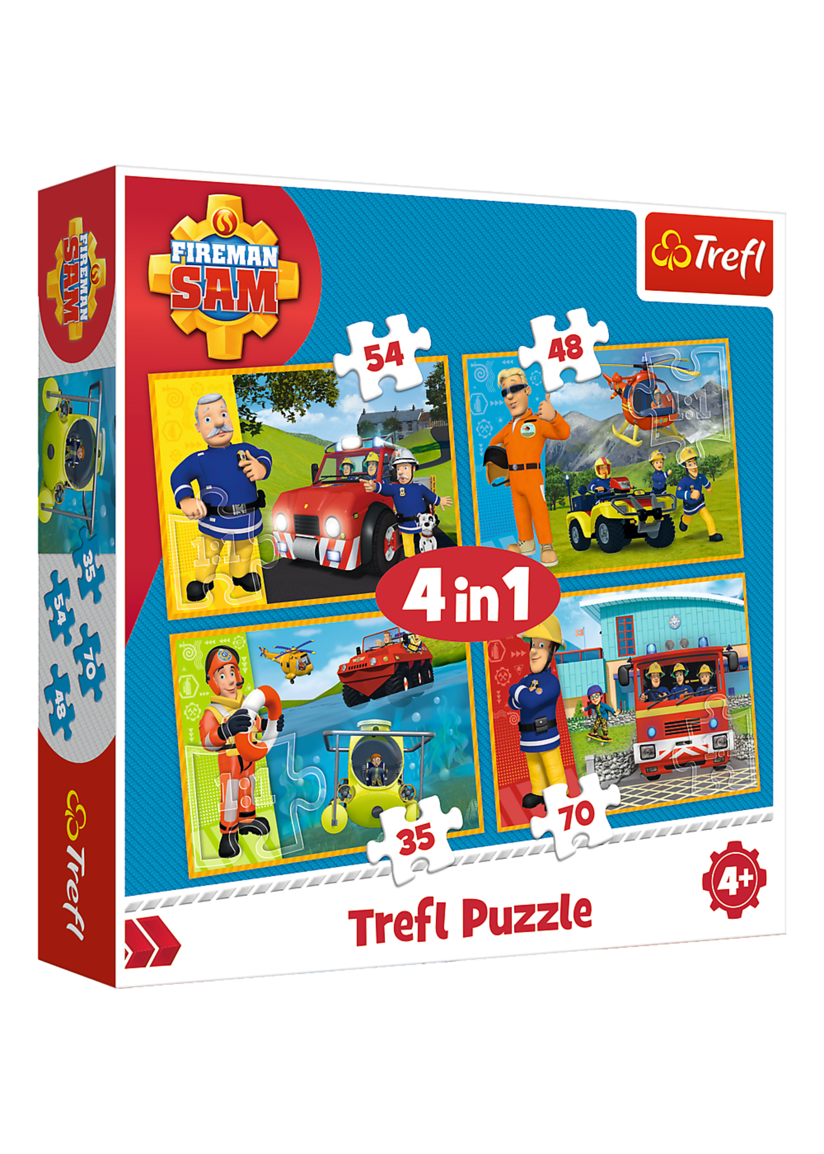 Fireman SAM Strażak Sam 4 w 1 puzzle