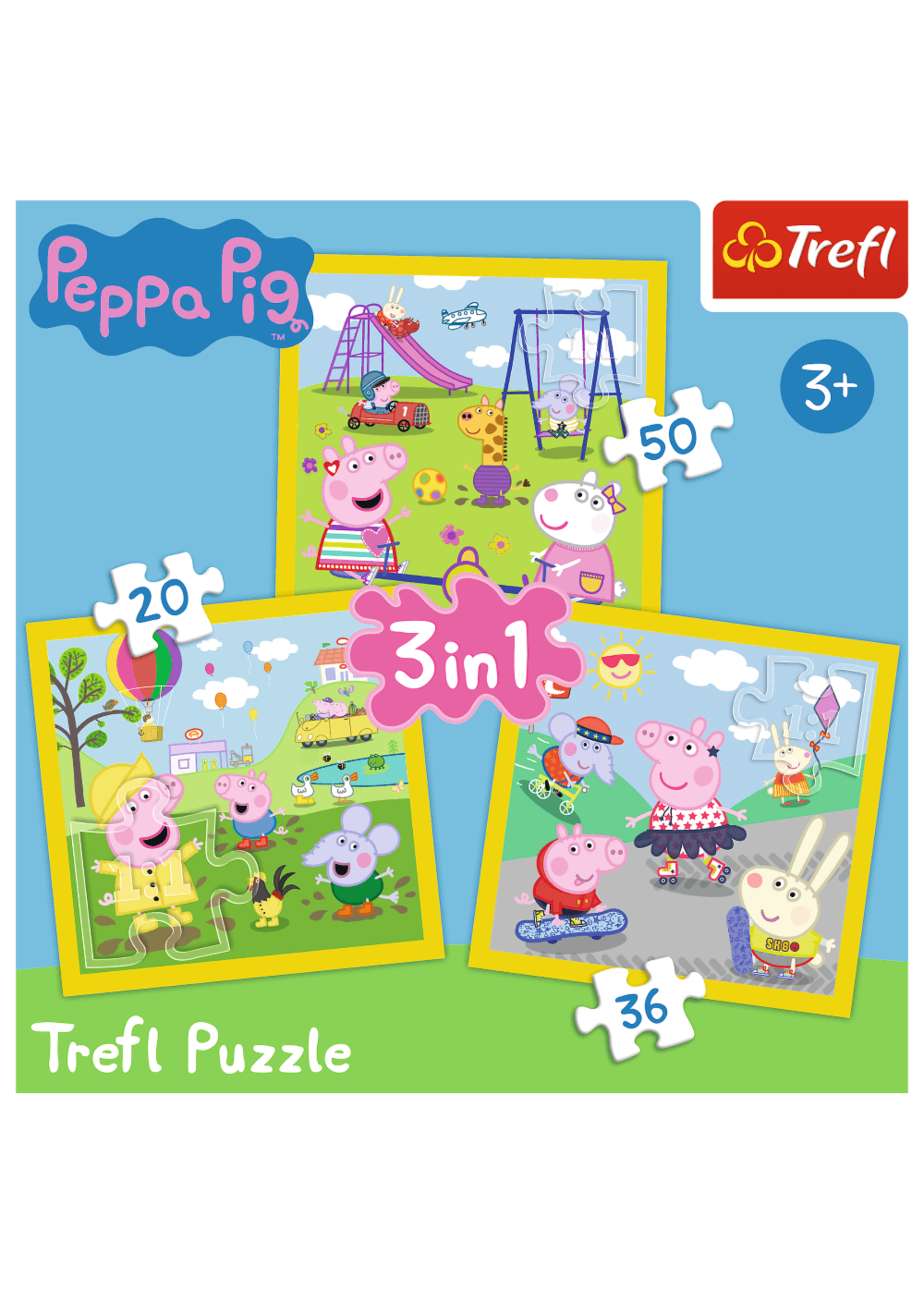 Peppa Pig  Puzzle 3 w 1 od Świnki Peppy