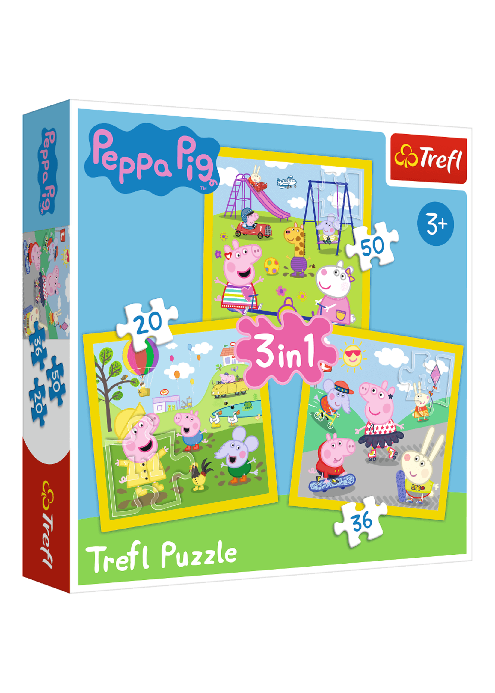 Peppa Pig  Puzzle 3 w 1 od Świnki Peppy