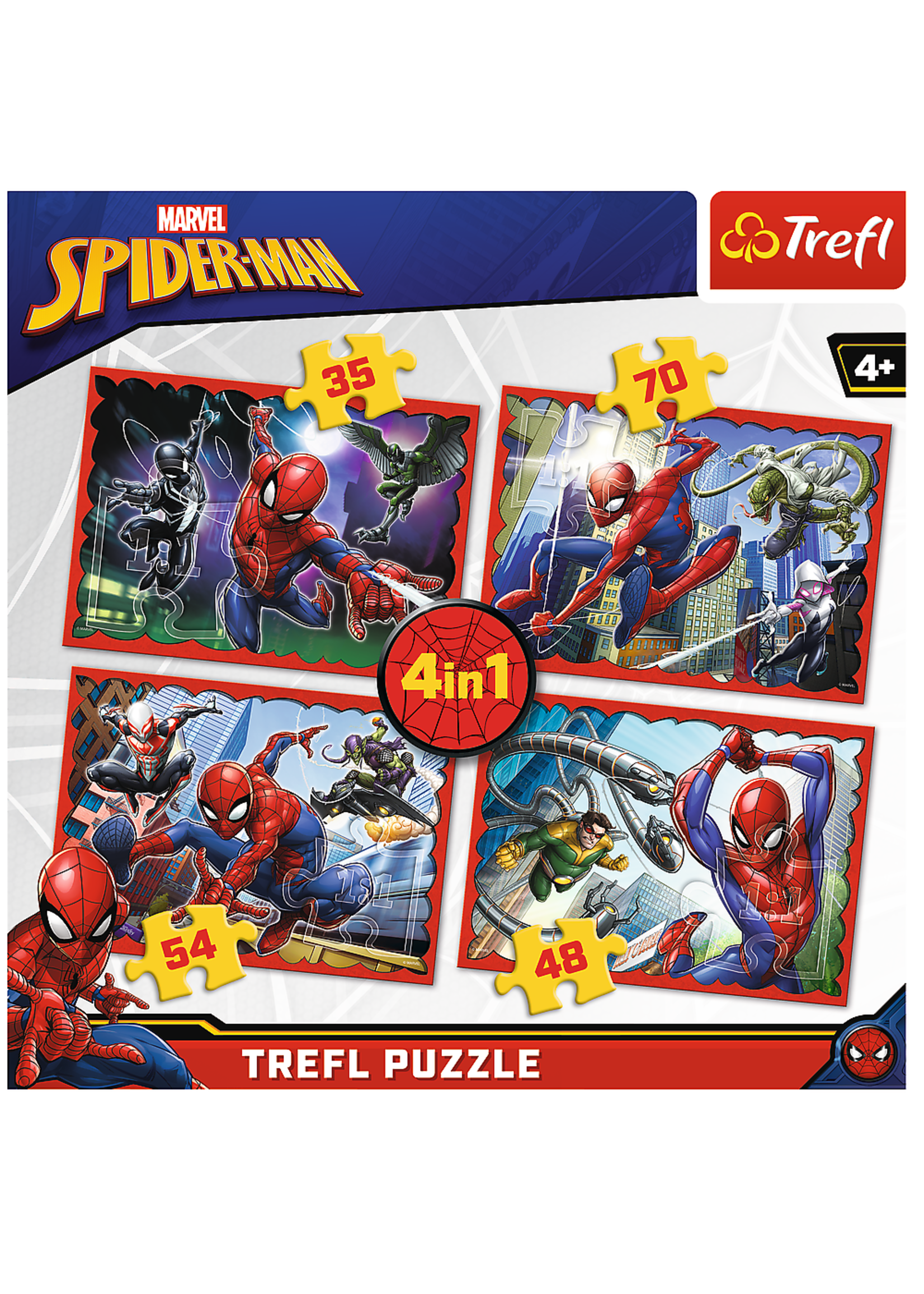 Marvel Spiderman 4 in 1 puzzle from Marvel