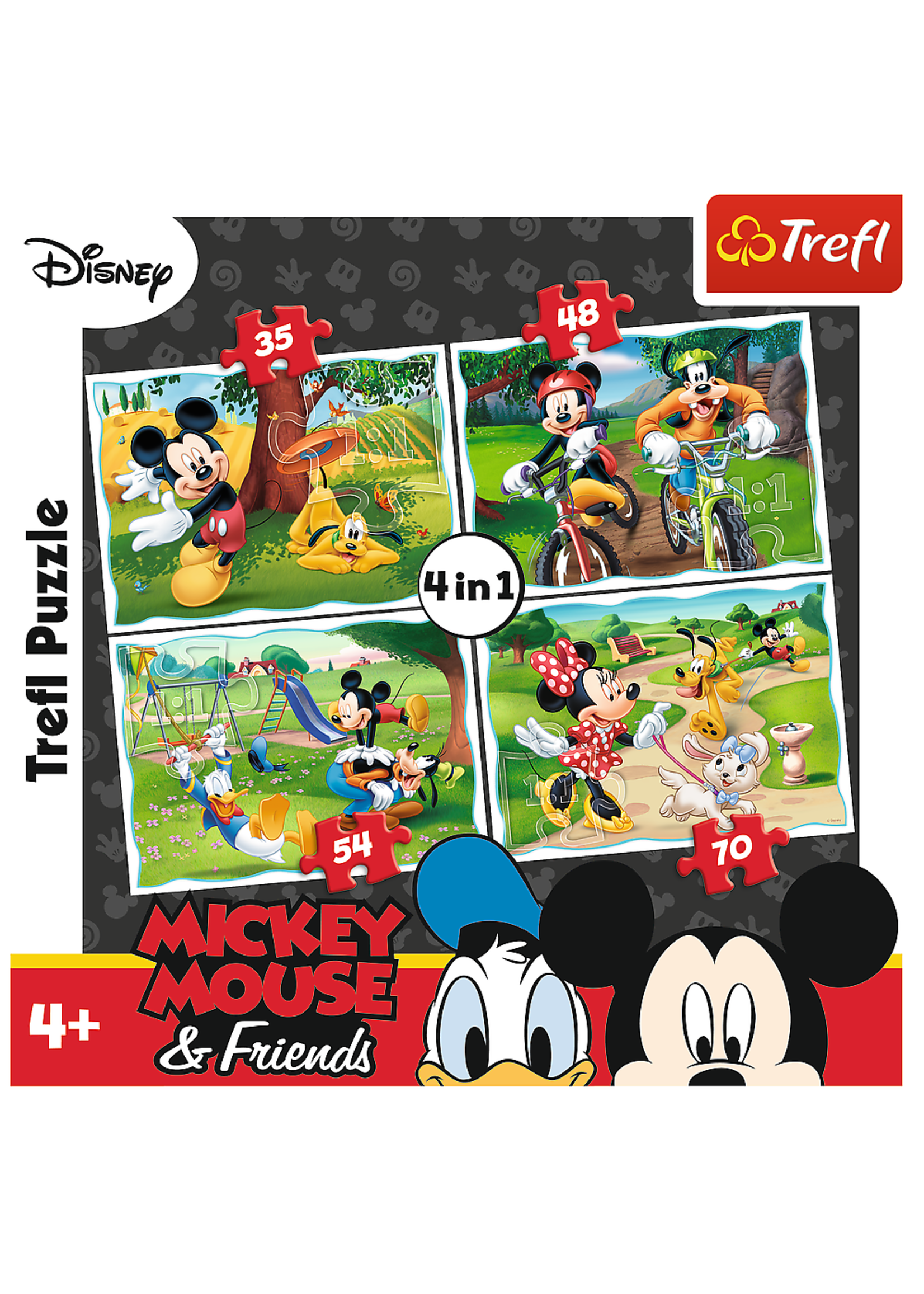 Disney Myszka Miki 4 w 1 puzzle od Disney