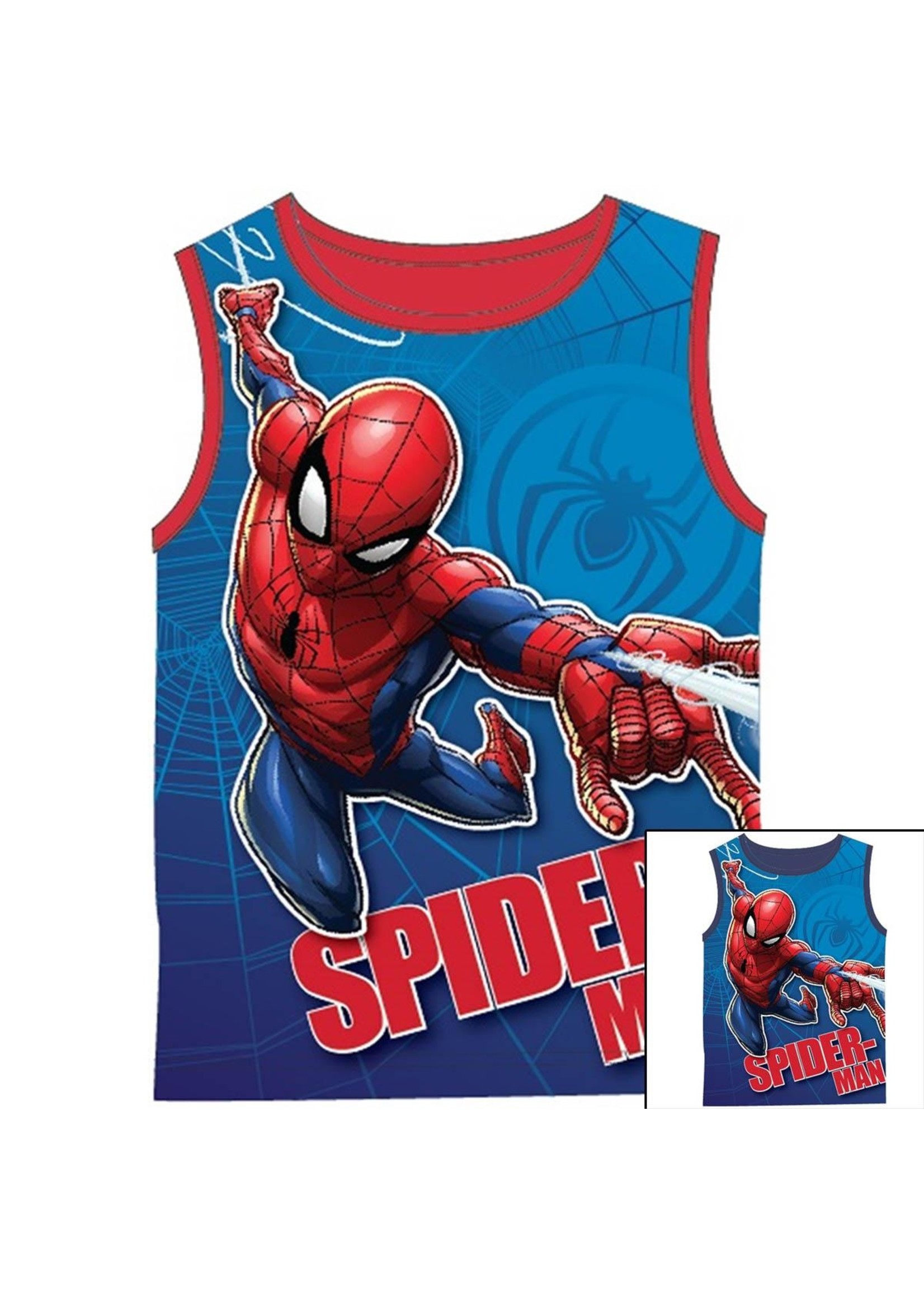 Marvel Spiderman mouwloos-shirt van Marvel blauw