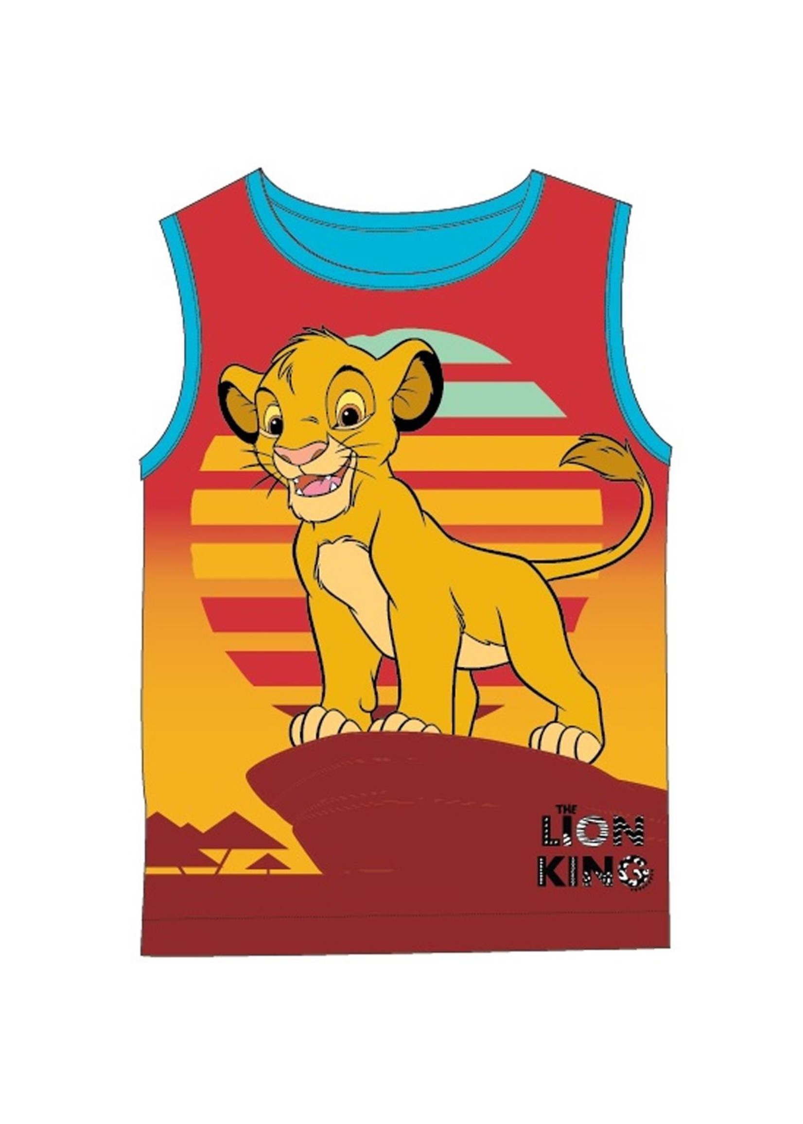 Disney Lion King mouwloos-shirt van Disney rood