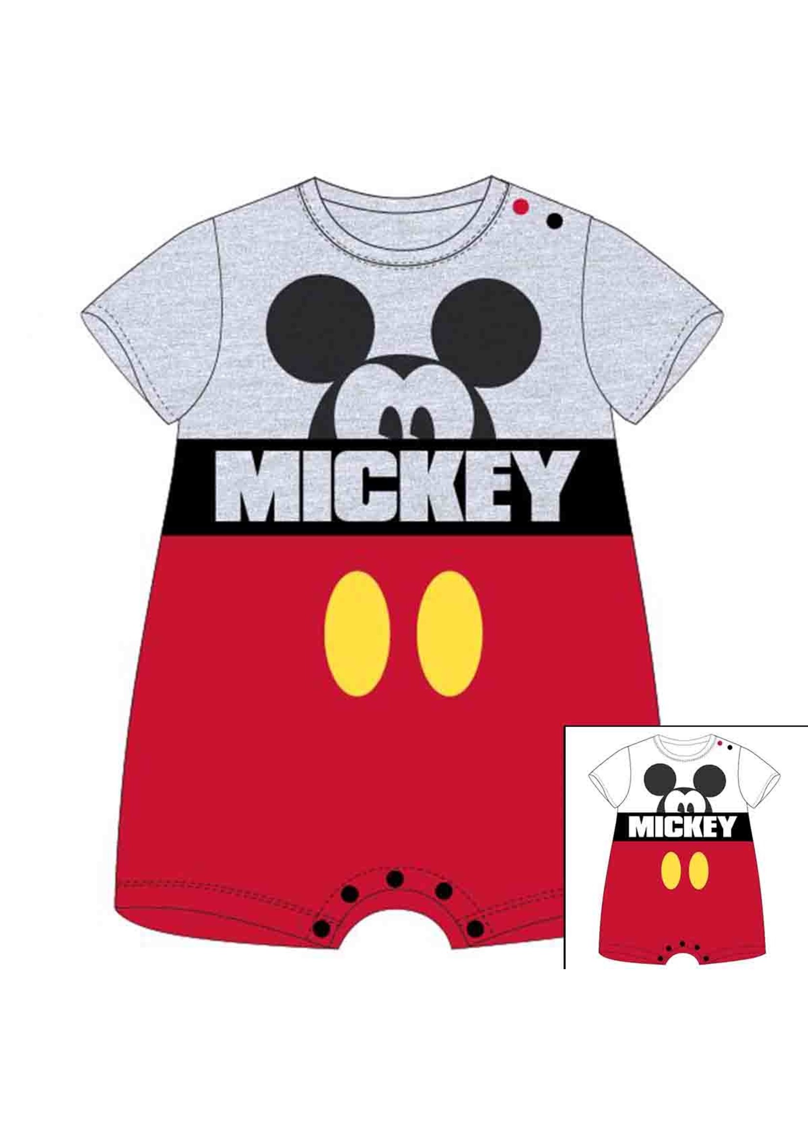 Disney baby Romper Myszka Miki z Disney baby szary