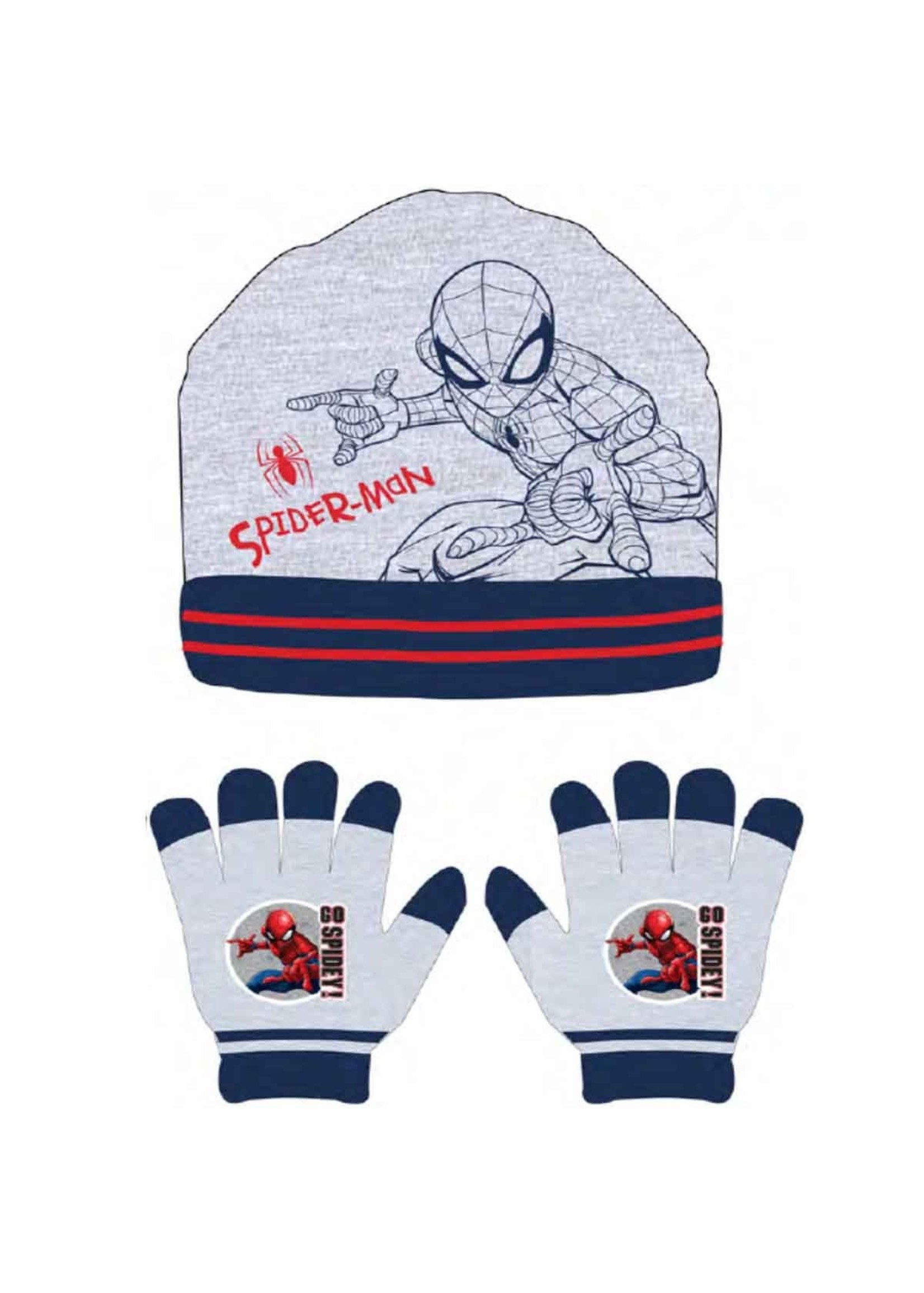 Marvel Spiderman 2delig winterset van Marvel grijs