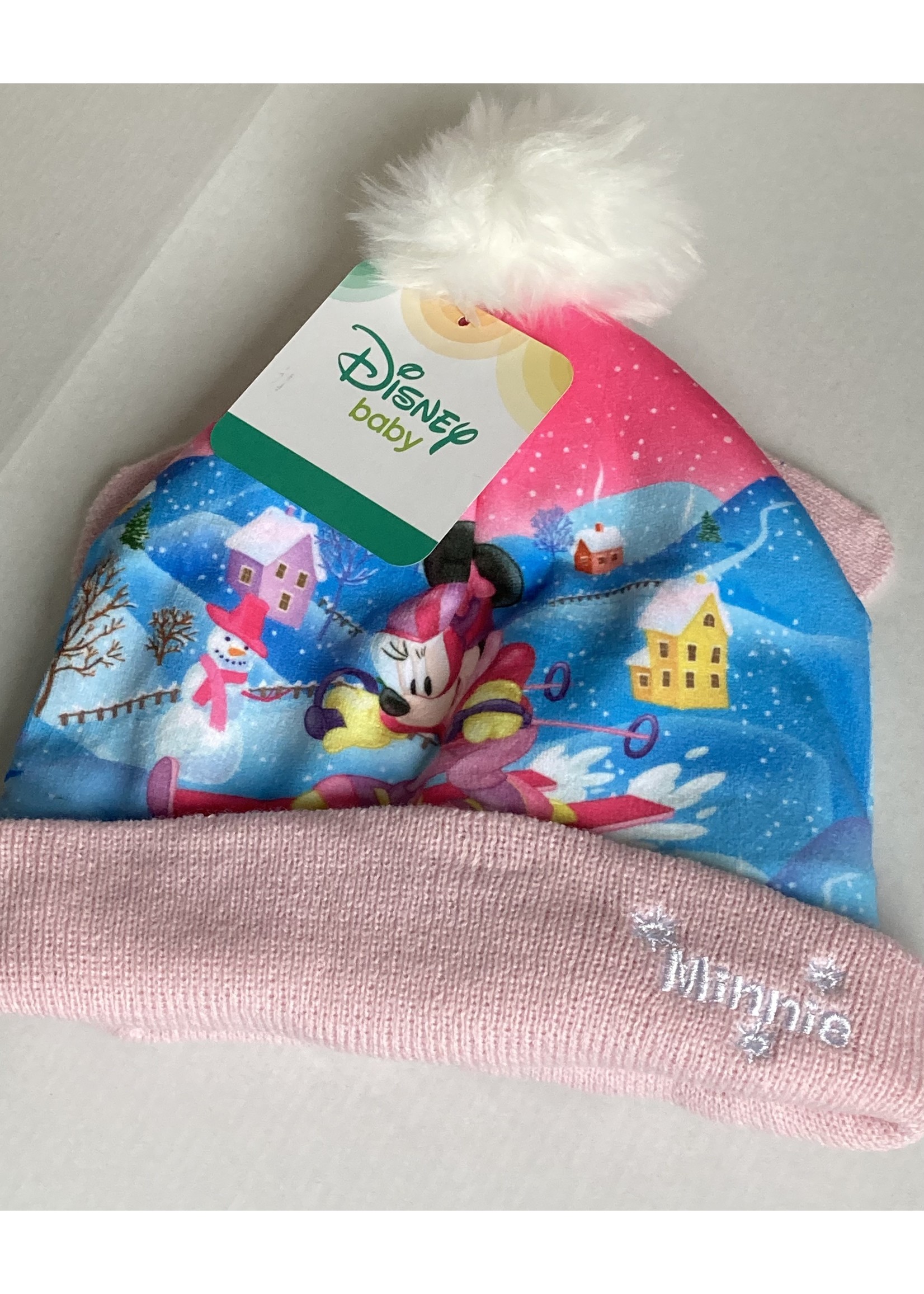 Disney baby Dżersejowa czapka Myszka Minnie z pomponem Disney baby pink