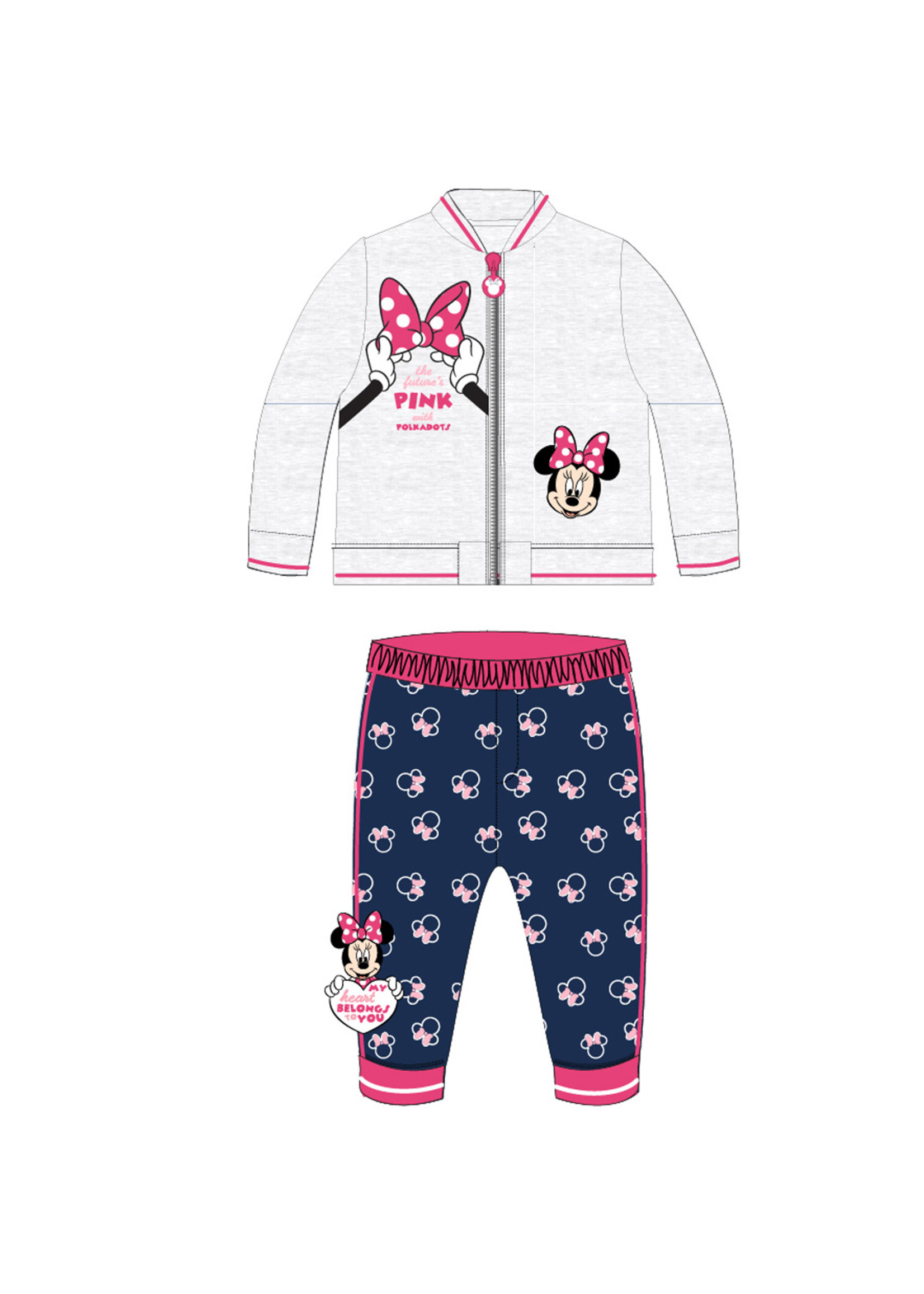 Disney baby Spodnie dresowe Myszka Minnie z Disney baby szaro-niebieski