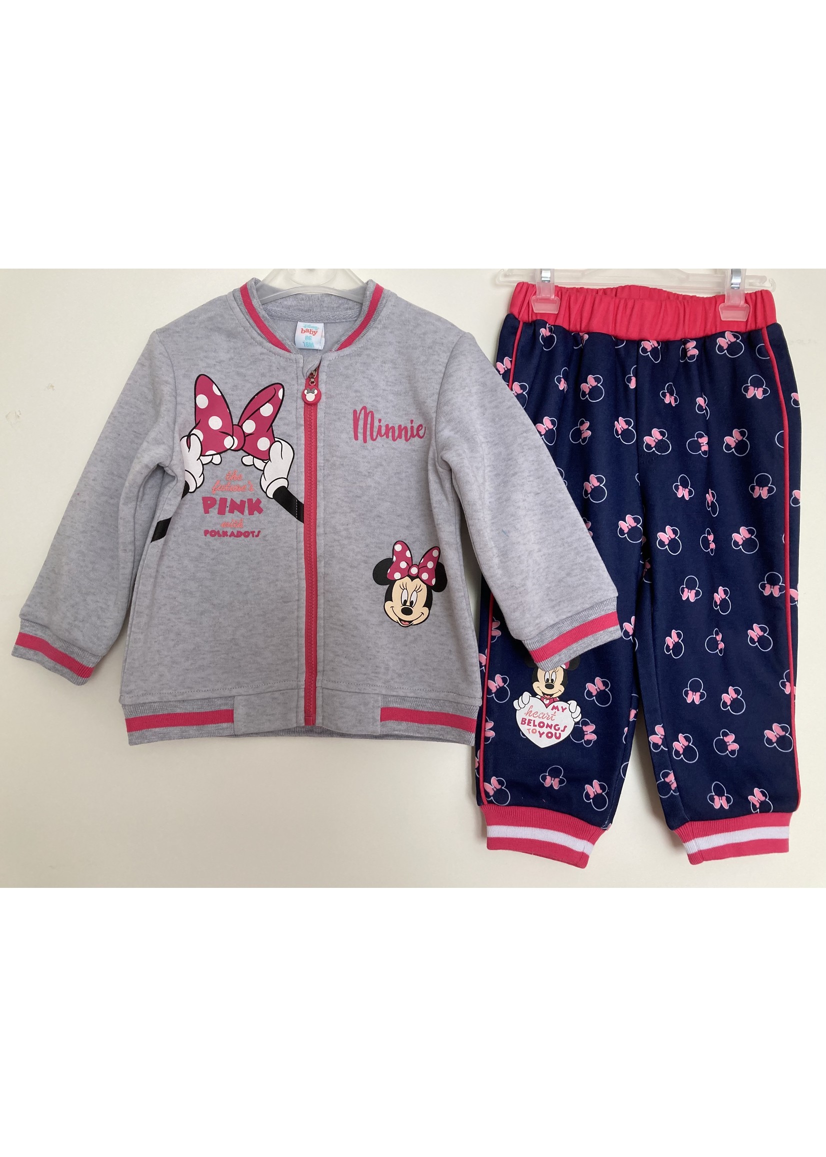 Disney baby Minnie Mouse joggingpak van Disney baby grijs-blauw