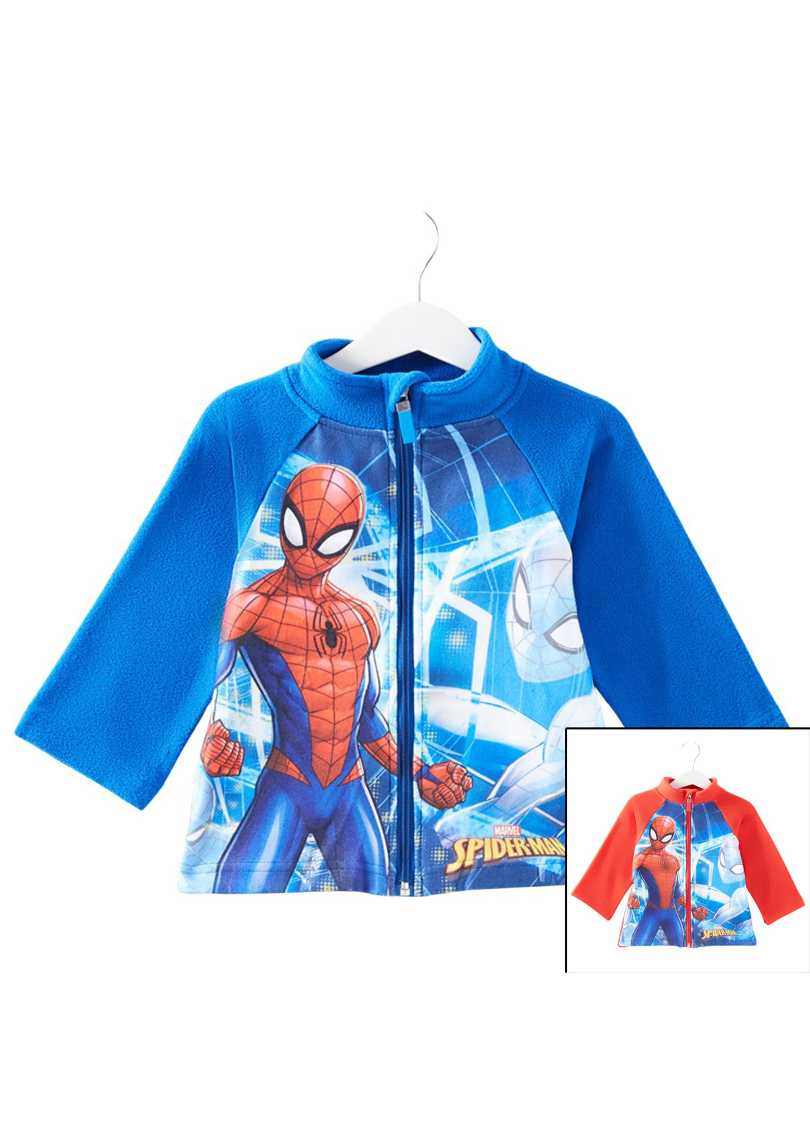 Marvel Spiderman fleece vest from Marvel blue