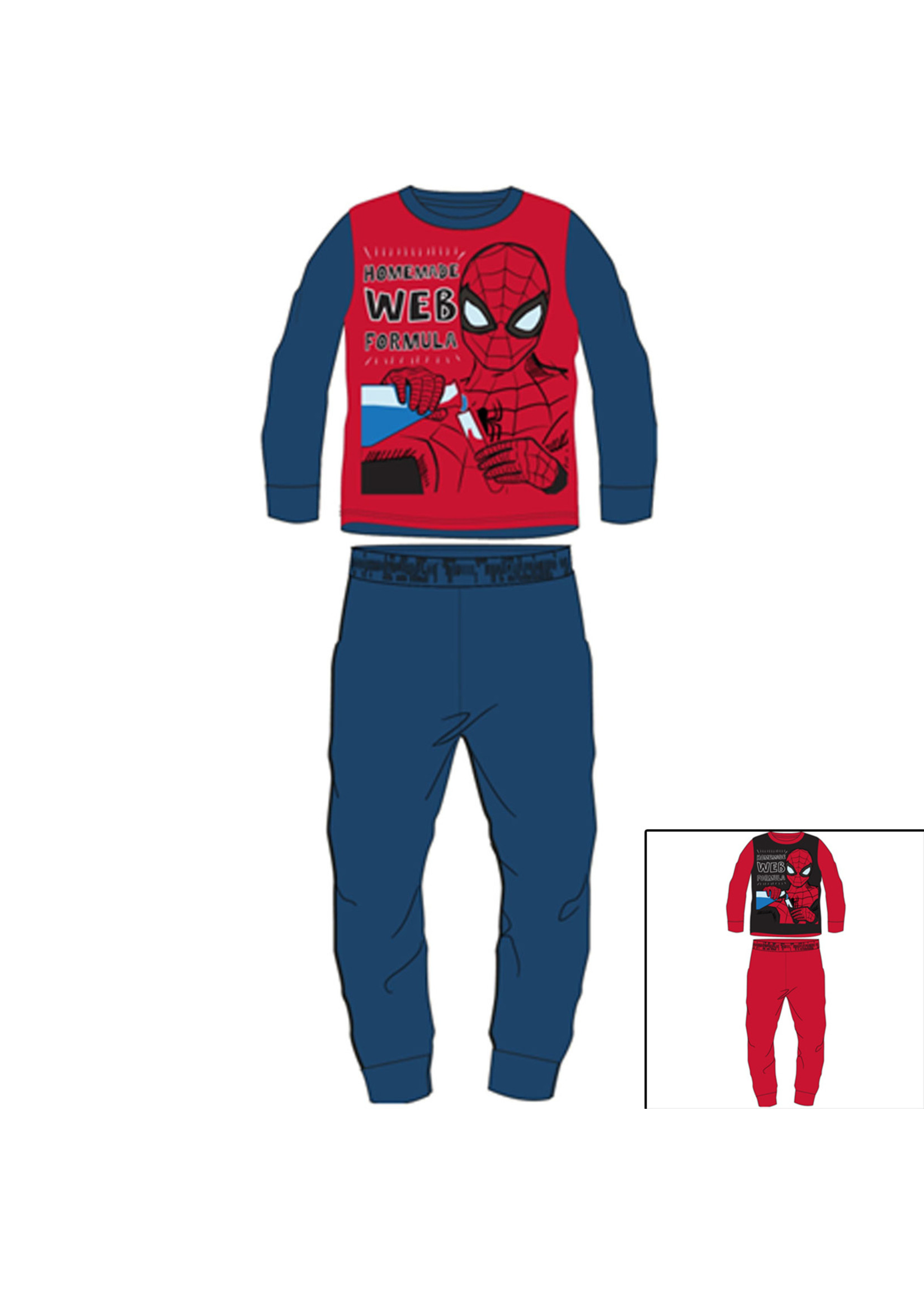 Marvel Spiderman Pyjama van Marvel blauw