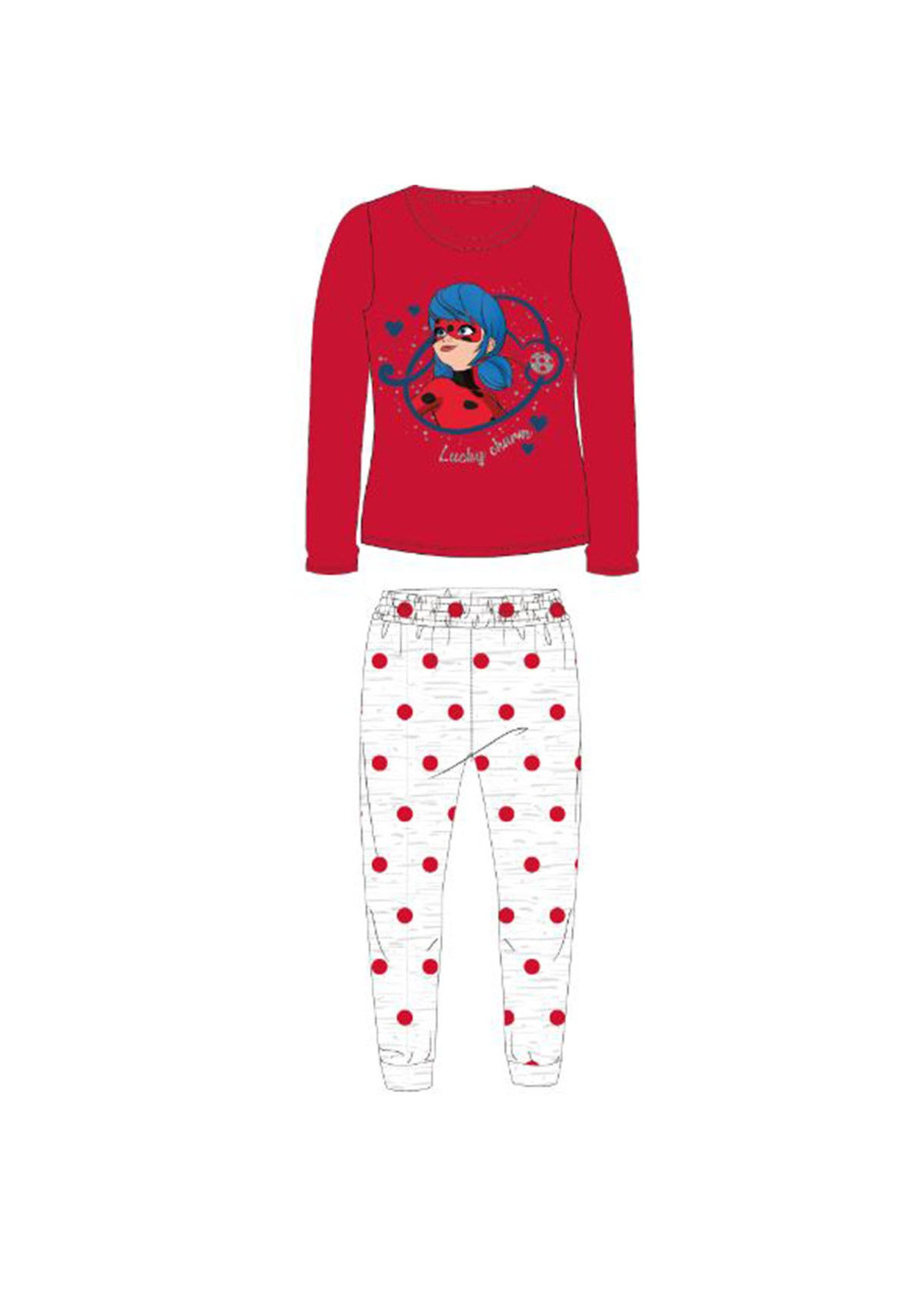 Miraculous Ladybug Pyjama van Miraculous rood-grijs