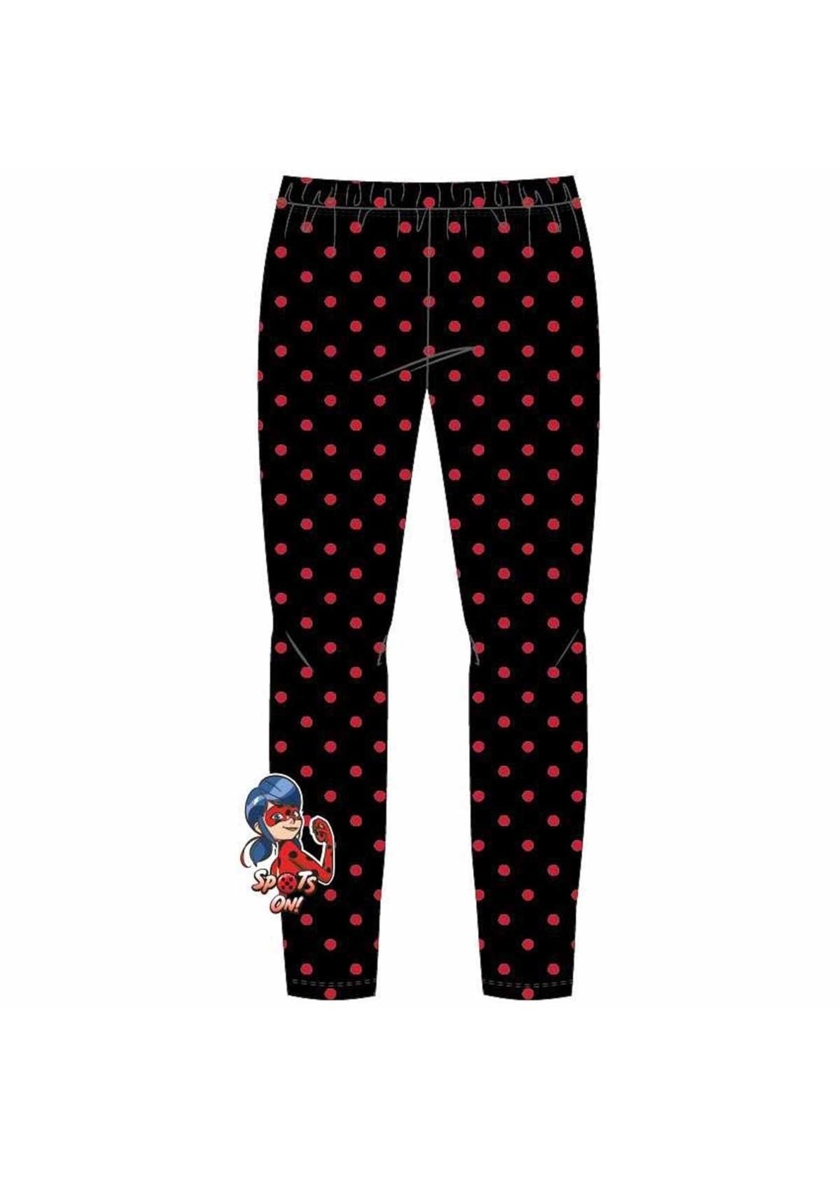 Leggings de Pontos Pretos e Vermelhos de Ladybug