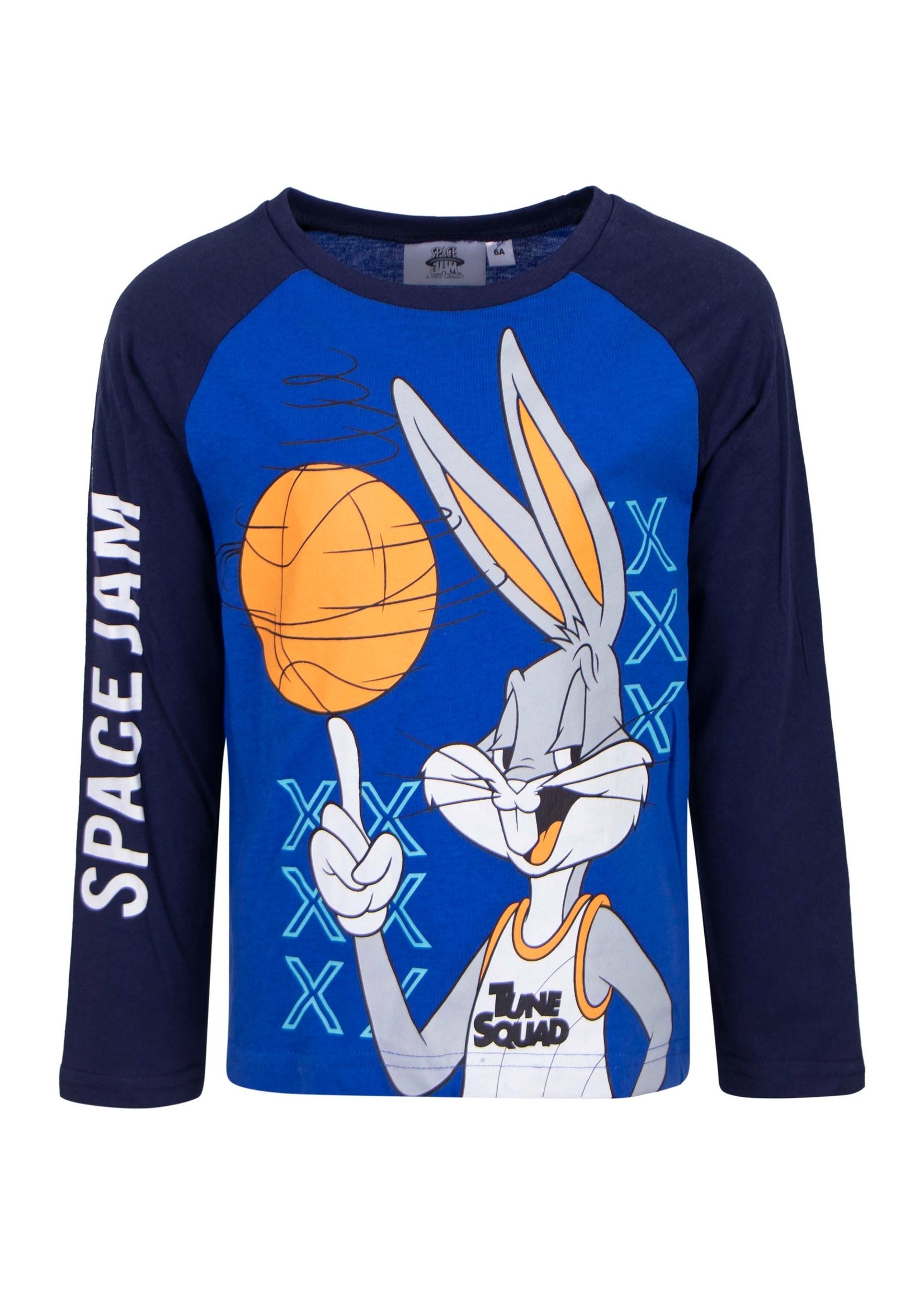 SPACE JAM Królik Bugs z długim rękawem Space Jam niebieski