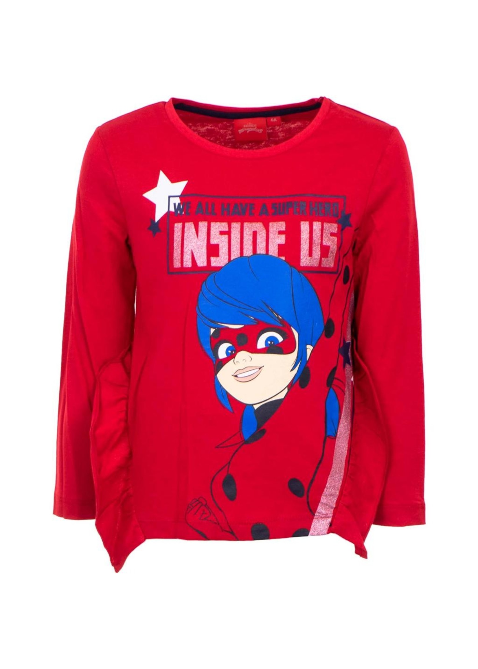 Miraculous Ladybug long sleeve ruffle Miraculous red