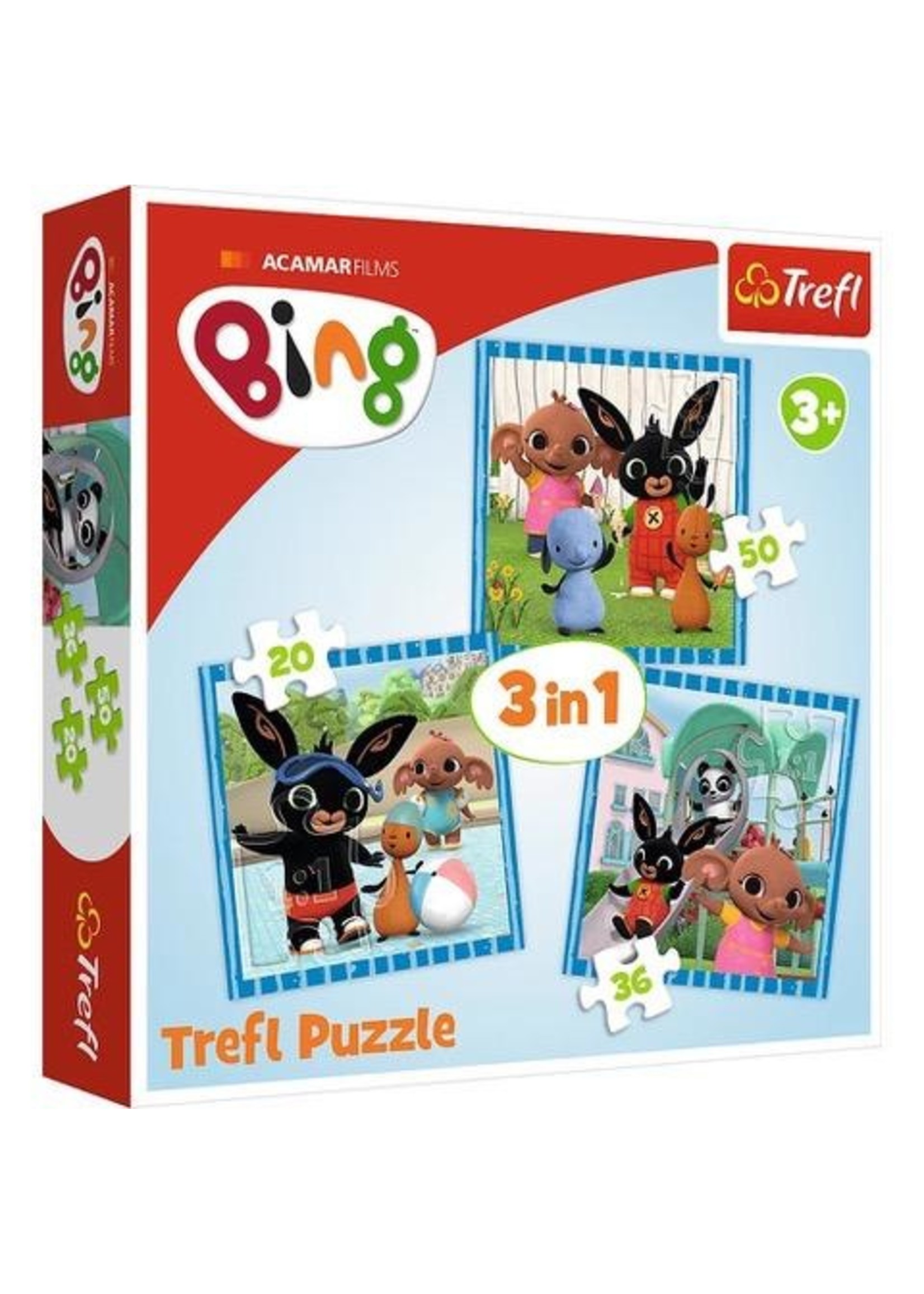 Bing 3 in 1 puzzel van konijntje Bing