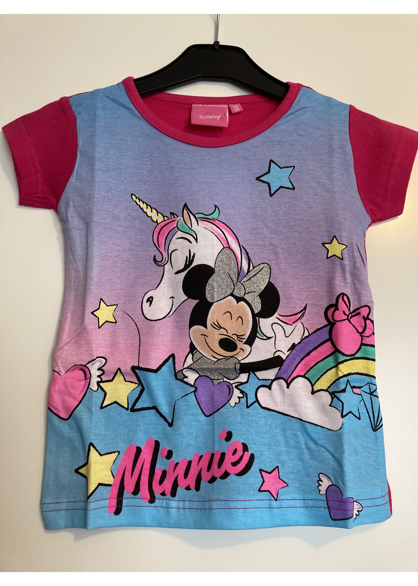 Disney Koszulka z Myszką Minnie z Disneya ciemnoróżowa