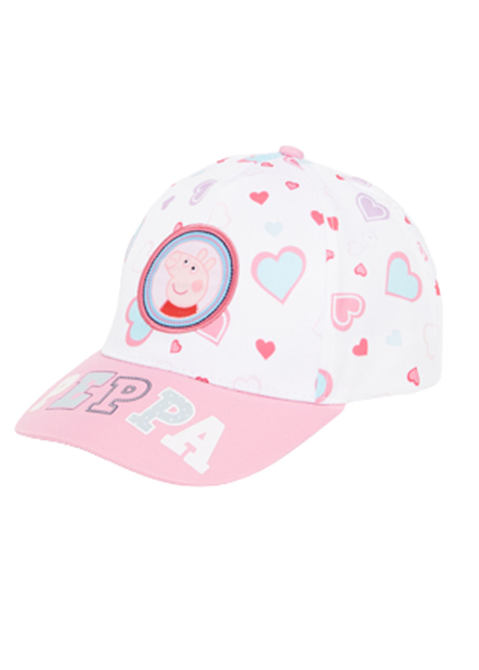 Peppa Pig  Peppa pig baseball pet van Nickelodeon wit/roze