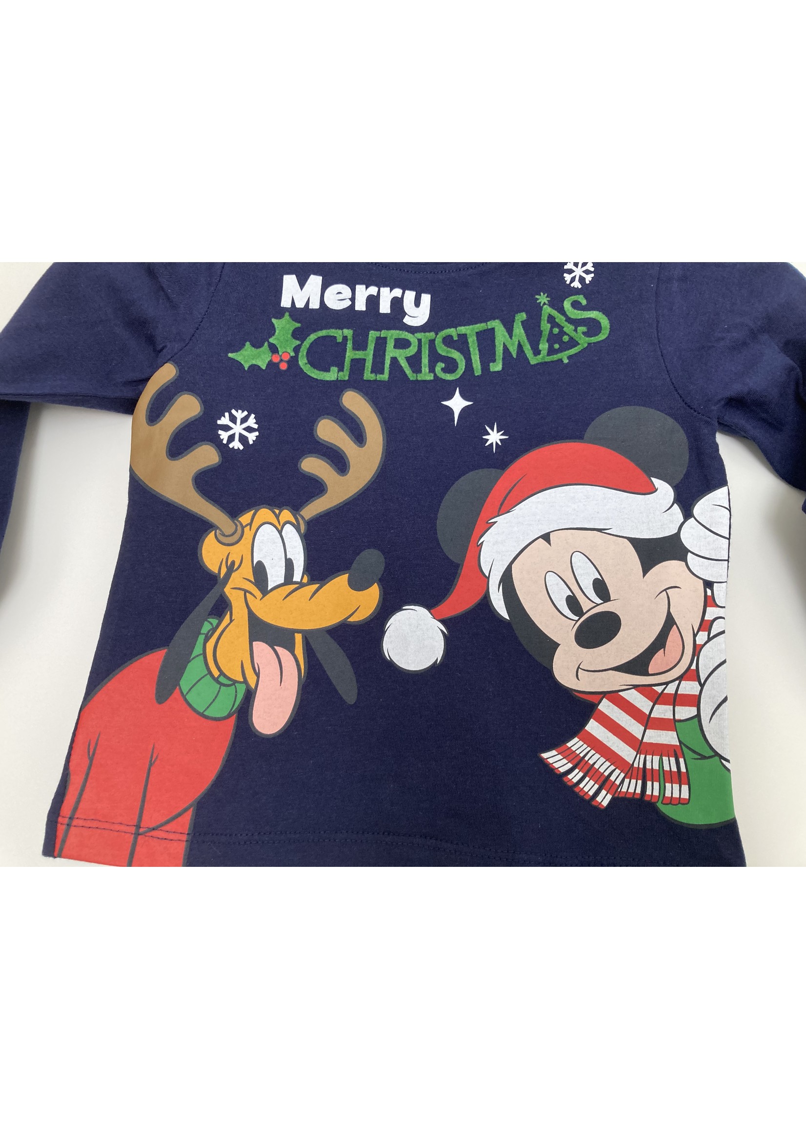 Disney baby Mickey Mouse kerst longsleeve van Disney baby blauw