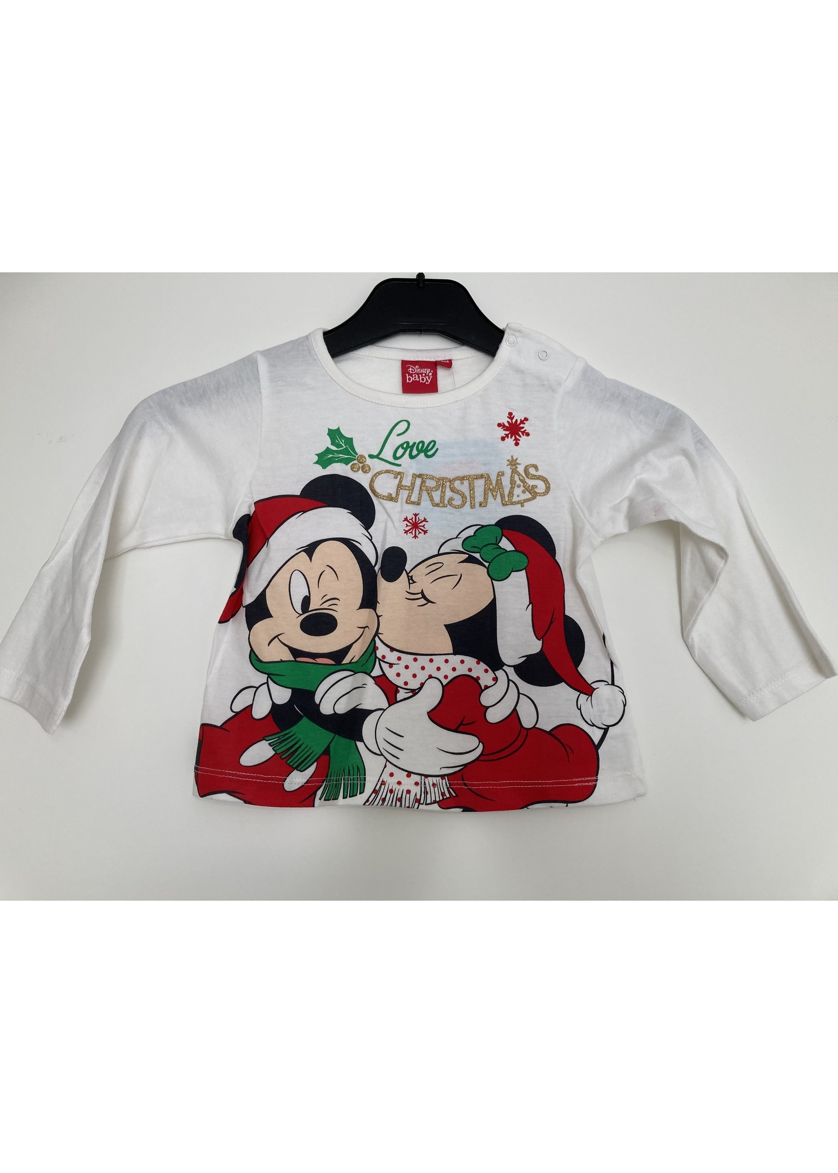 Disney baby Mickey & Minnie Mouse Boże Narodzenie długi rękaw Disney baby biały