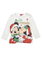 Disney baby Kerst Longsleeve Mickey & Minnie wit