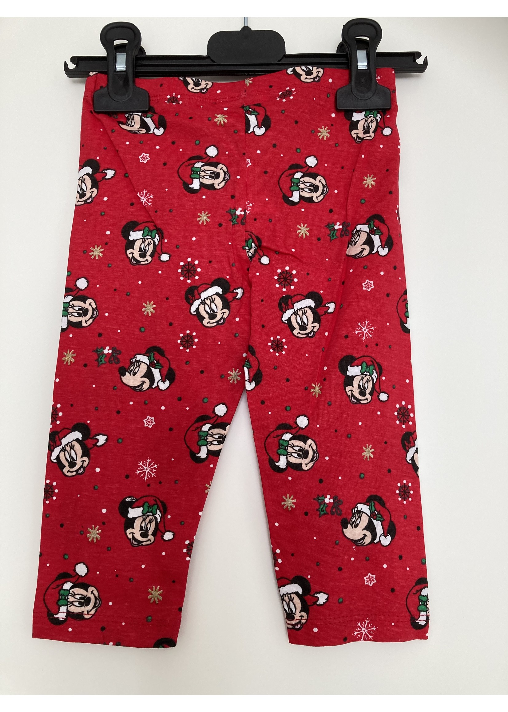 Disney baby Świąteczne legginsy Myszka Miki i Minnie z Disney baby czerwone