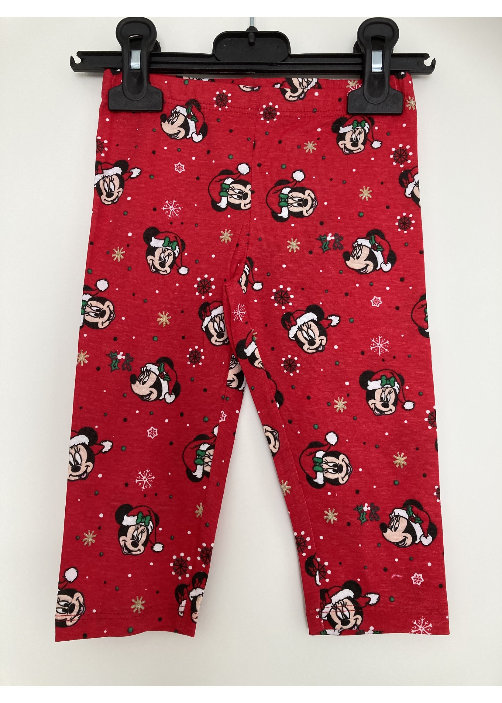 Disney baby Świąteczne legginsy Myszka Miki i Minnie z Disney baby czerwone