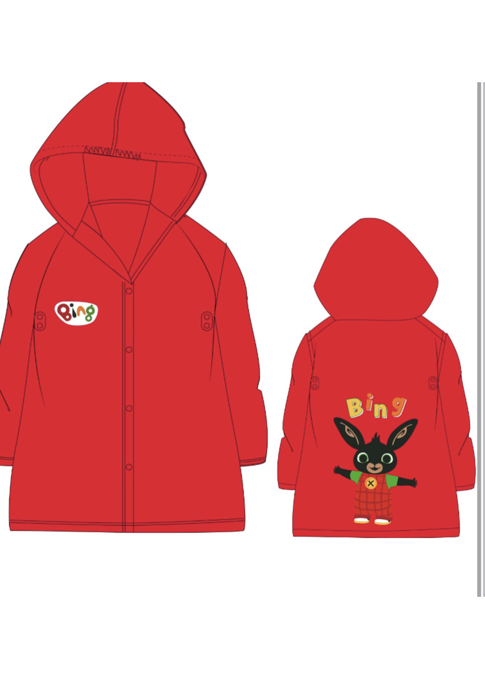 Bing Bunny Bing raincoat from Bing red