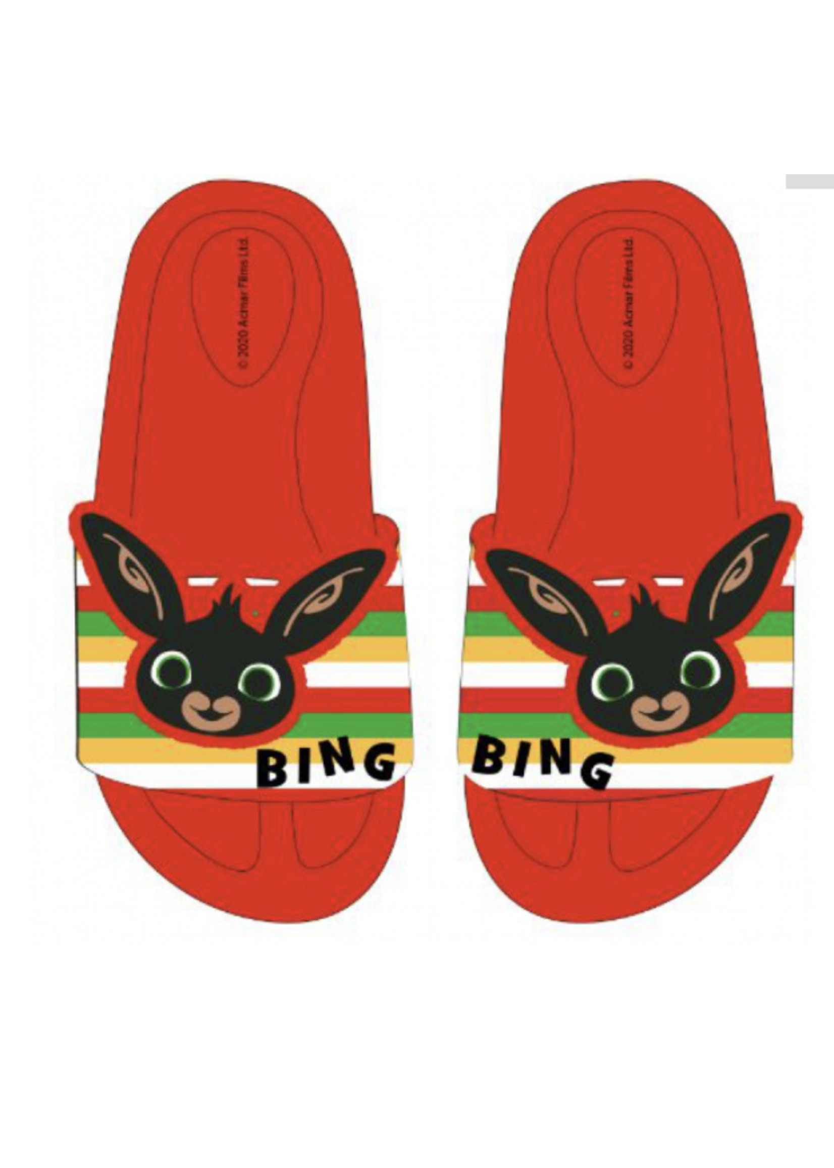 Bing Kapcie kąpielowe Bunny Bing od Bing czerwone