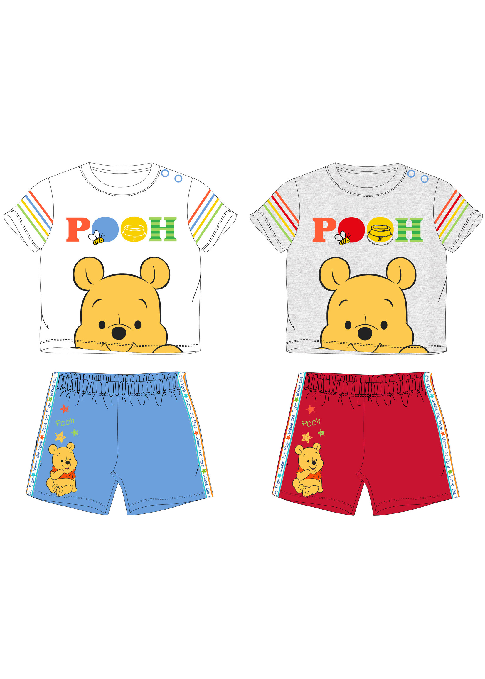 Disney baby Winnie the Pooh zomerset van Disney baby rood