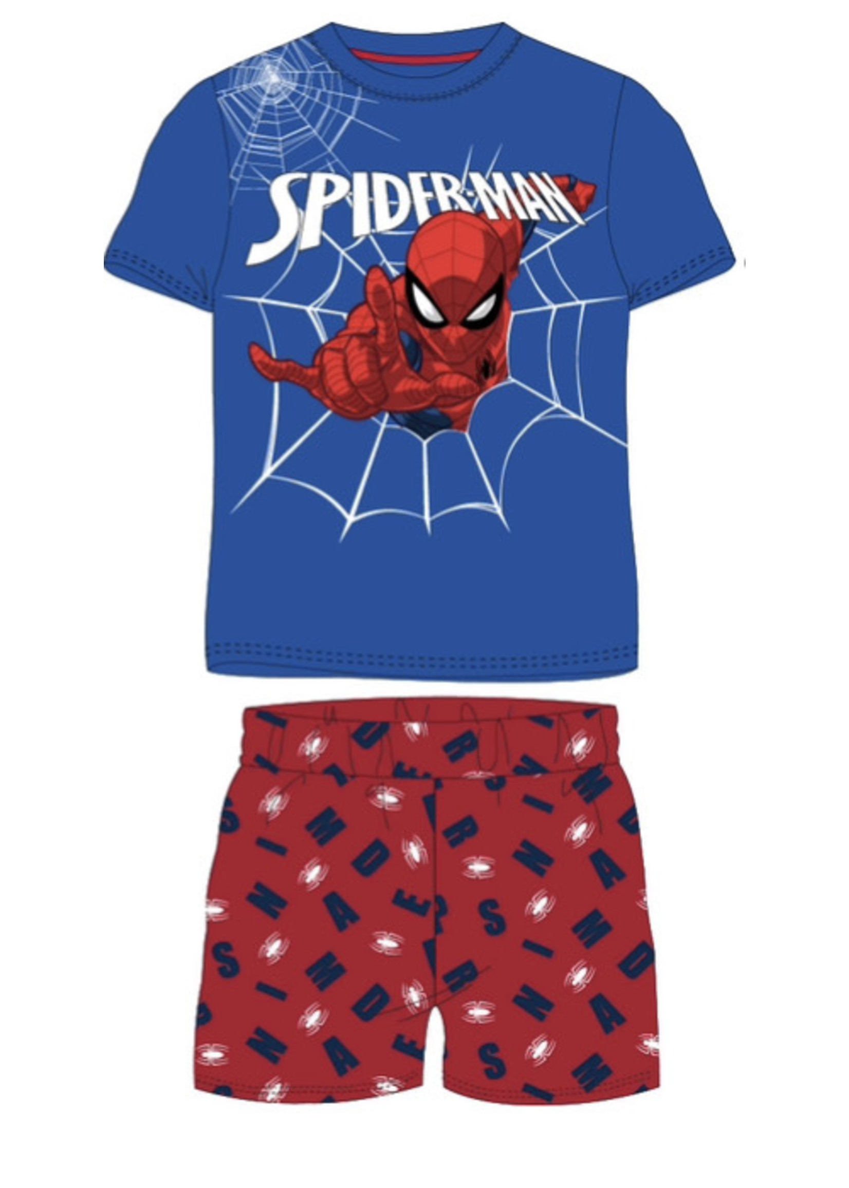 Marvel Spiderman pyjama van Marvel blauw-rood