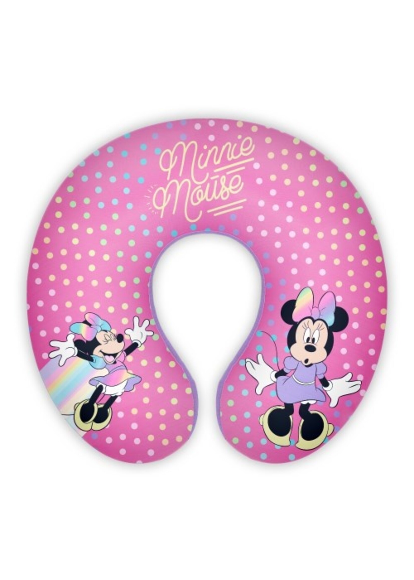 Disney Poduszka pod szyję Myszka Minnie z bajki Disney w kolorze różowym