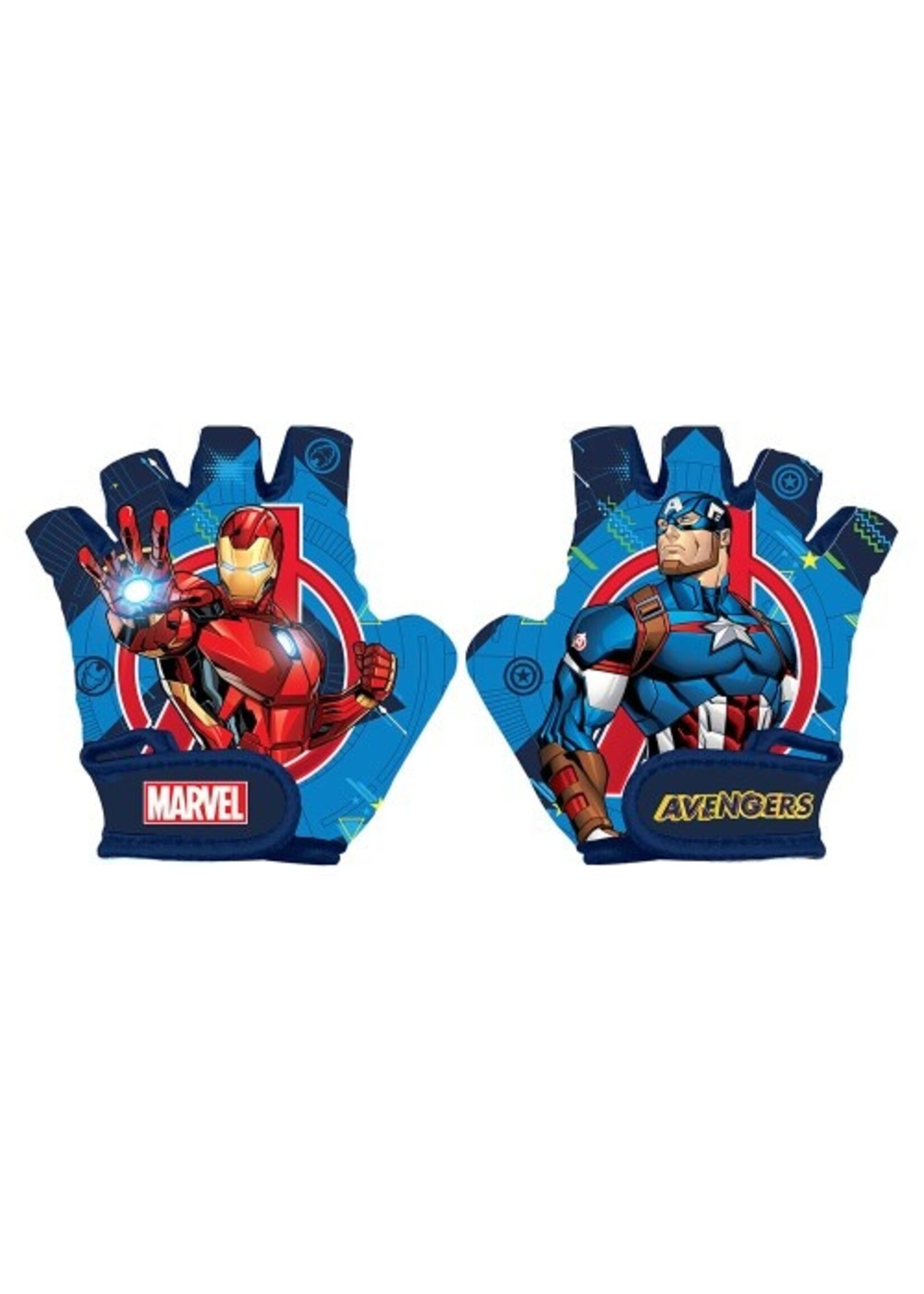 Marvel Avengers cycling gloves from Marvel blue