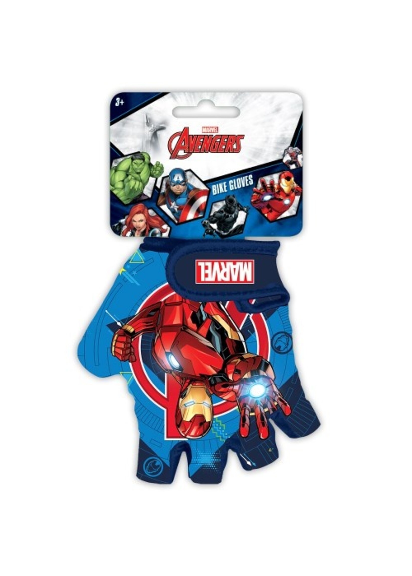 Marvel Avengers cycling gloves from Marvel blue