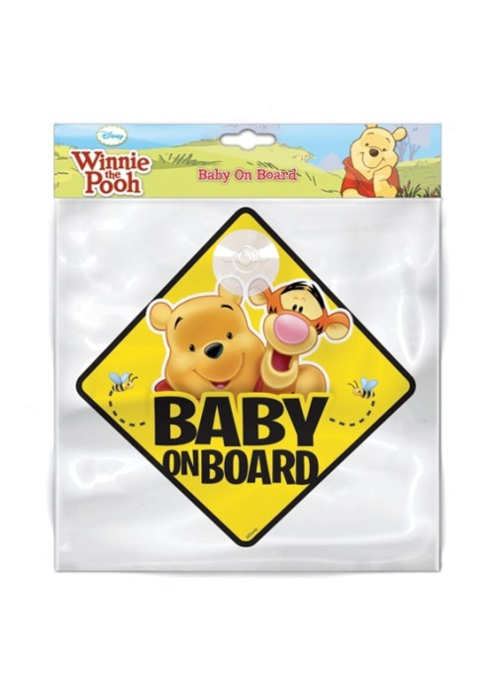 Disney Warning sign Winnie the Pooh from Disney yellow