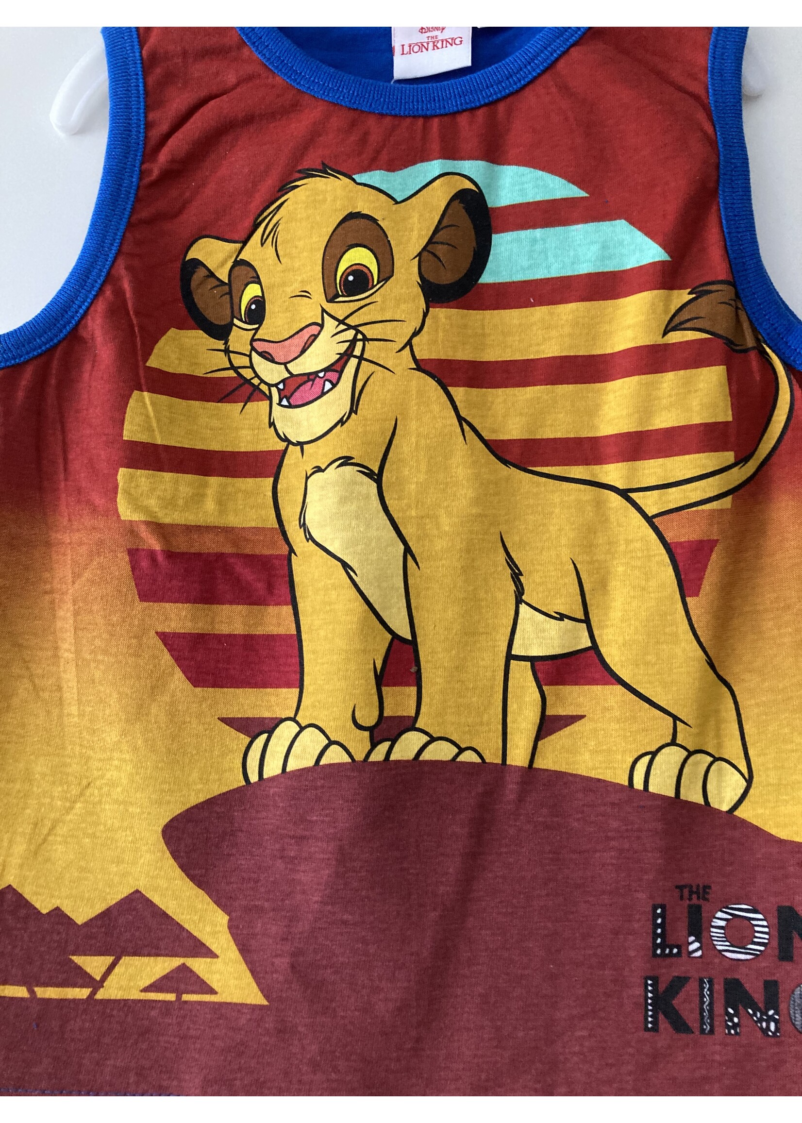 Disney Lion King mouwloos-shirt van Disney rood