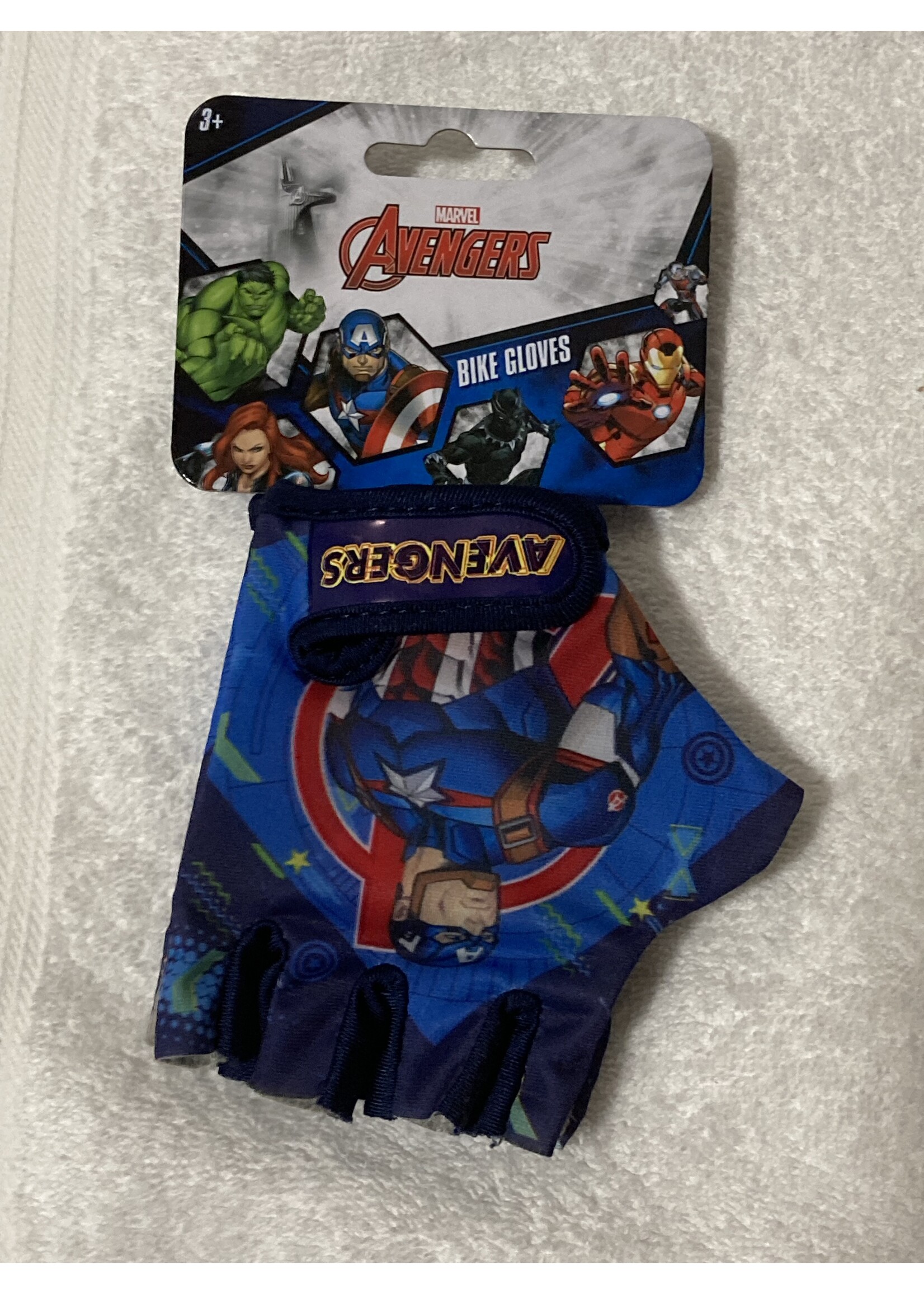 Marvel Avengers cycling gloves from Marvel blue