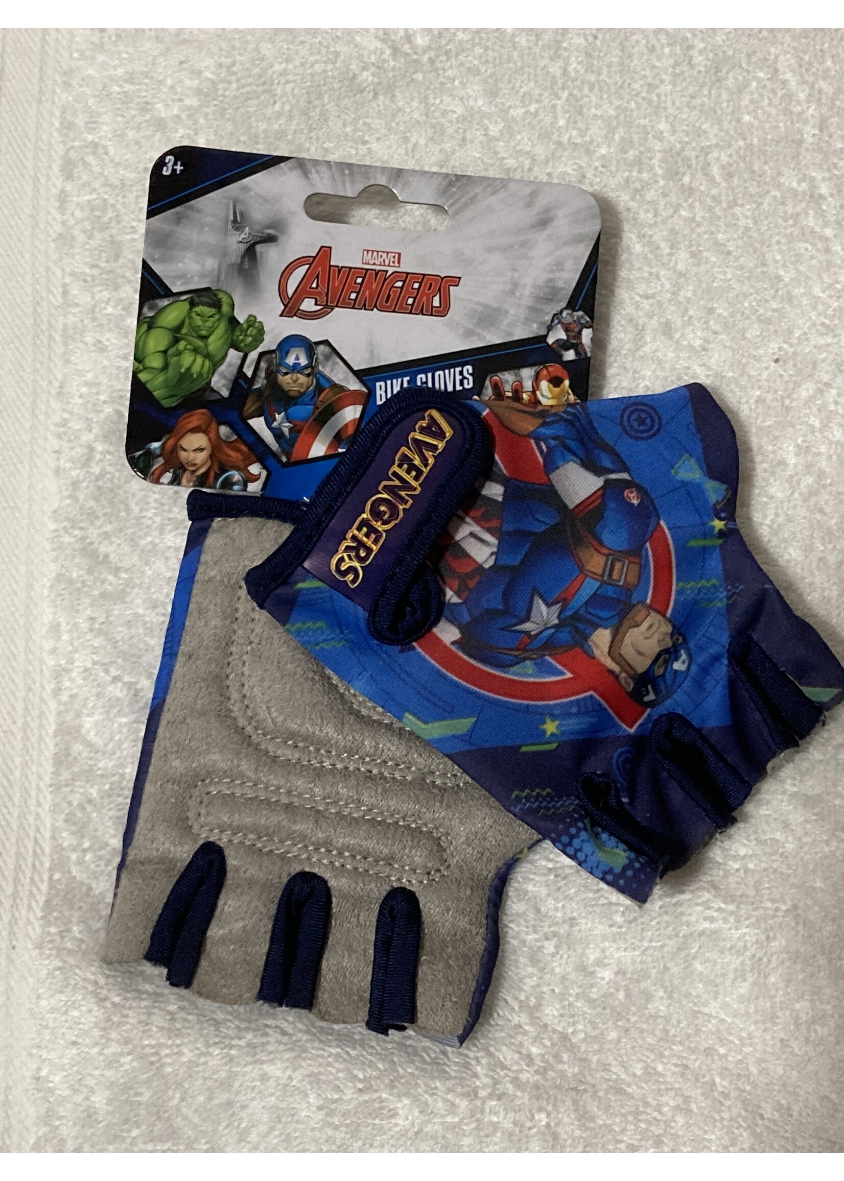 Marvel Avengers cycling gloves from Marvel blue